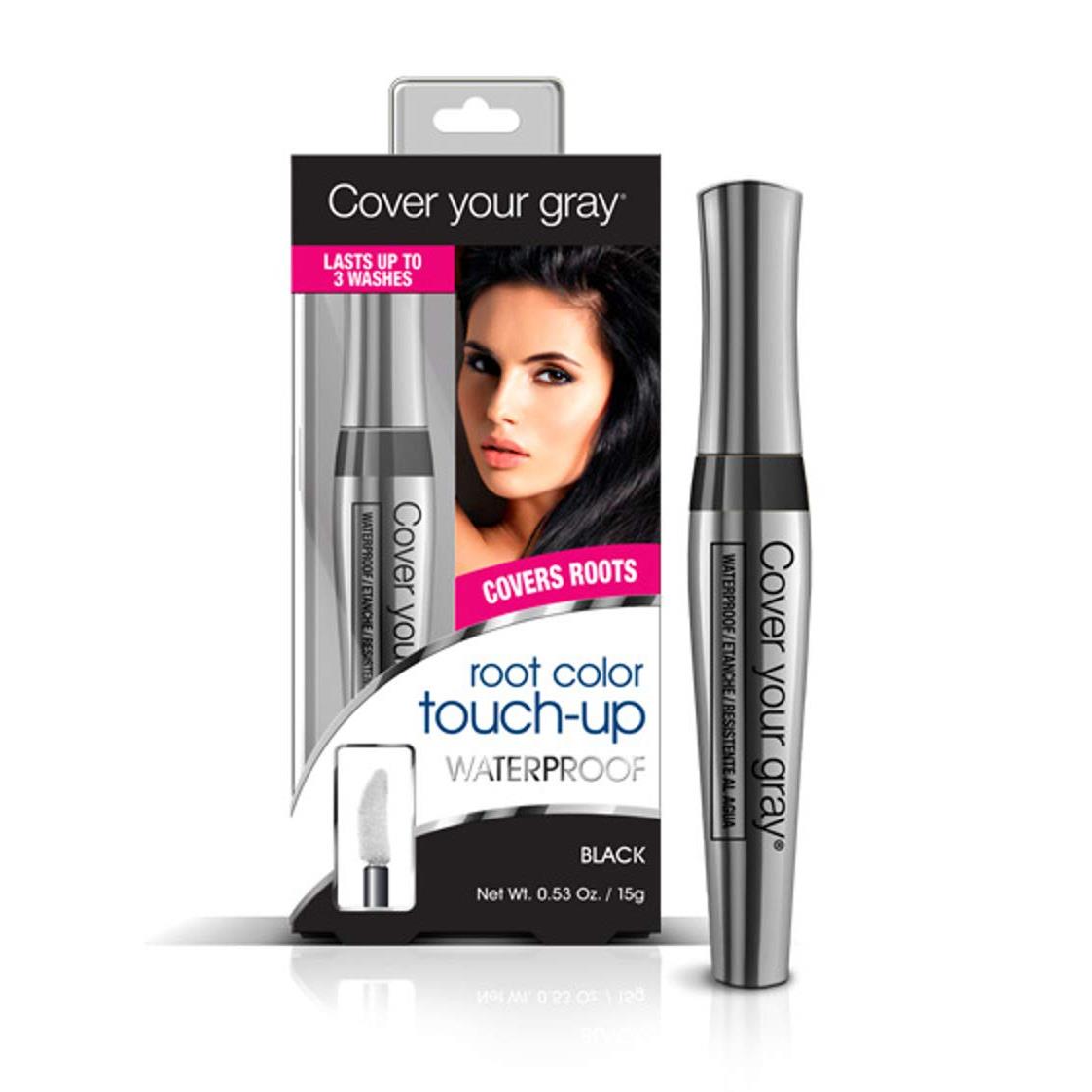 Cover Your Gray Waterproof Root Touch-Up, Black, 0.53 Ounce