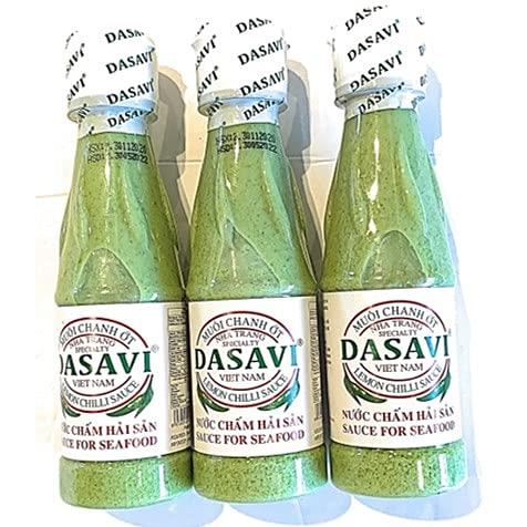 Dasavi Lemon Chilli Sauce for Seafood | Vietnamese Chili Sauce | Muoi Chanh Ot, Nuoc Cham Hai San - 9.2 oz (3 pack)