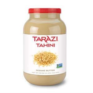 Tarazi Tahini Paste For Making Hummus | Non-GMO, Natural, Made From Sesame Seeds in California, Kosher | 8 Pound Jar