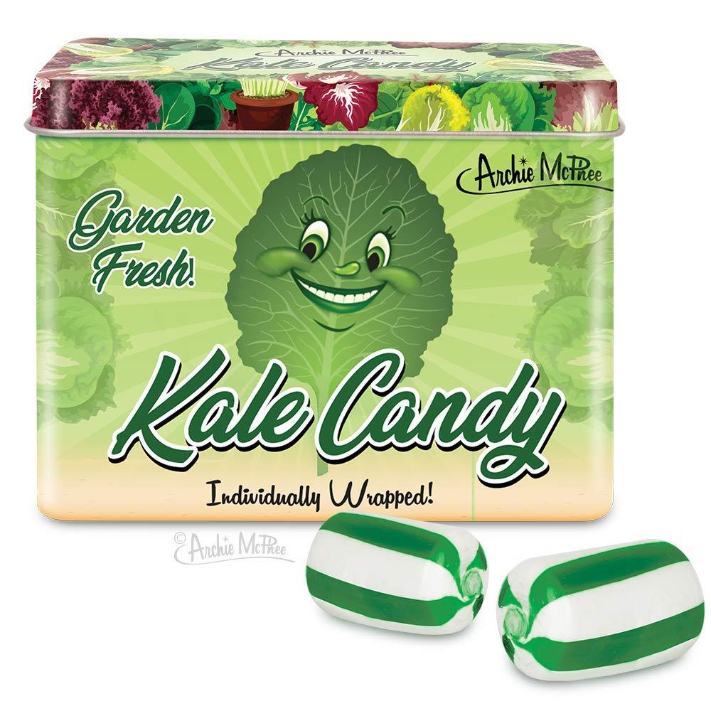 Kale Flavored Candy in 2.5 oz Collectible Tin!