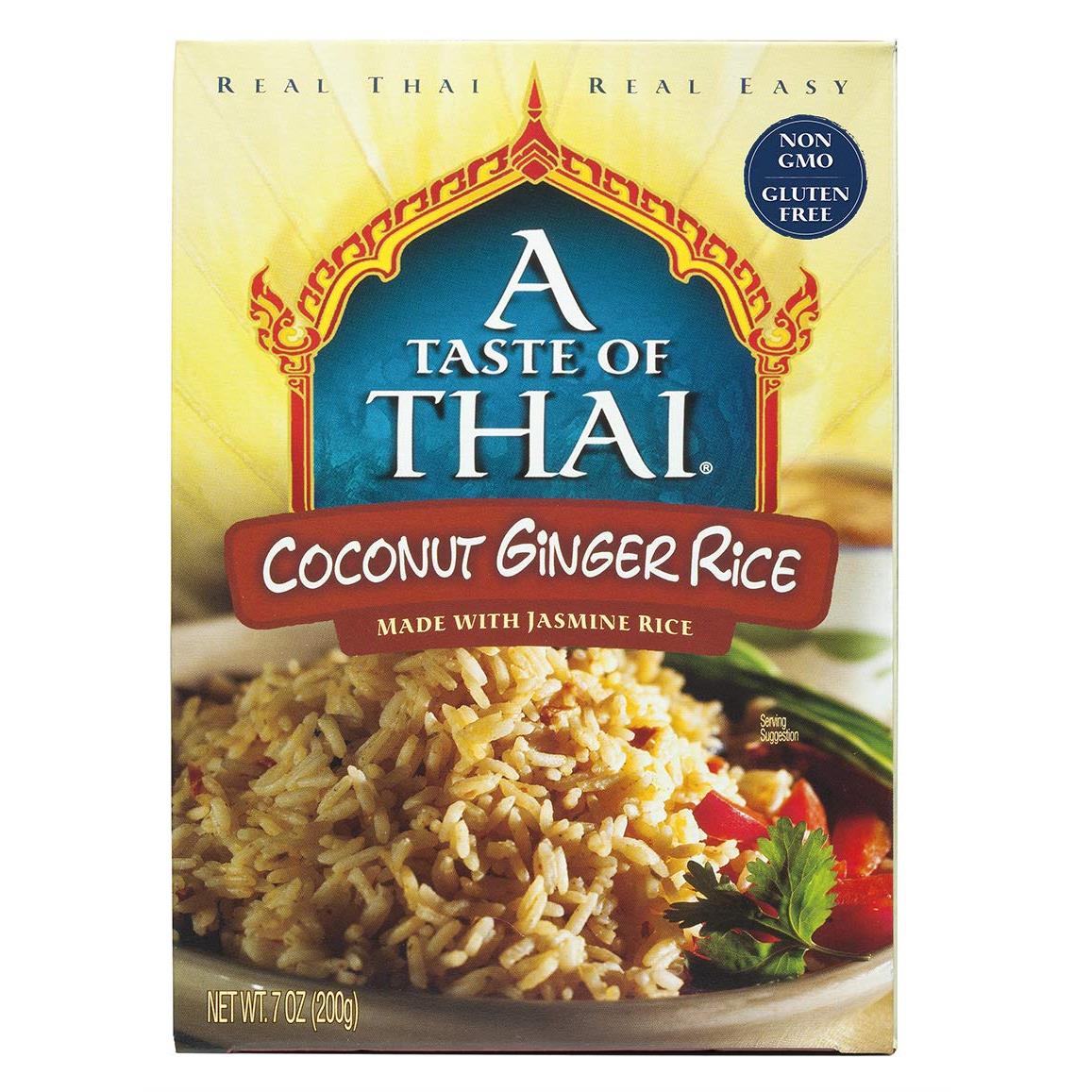 A Taste of Thai Coconut Ginger Jasmine Rice, 7-Ounce Boxes (Pack of 6)