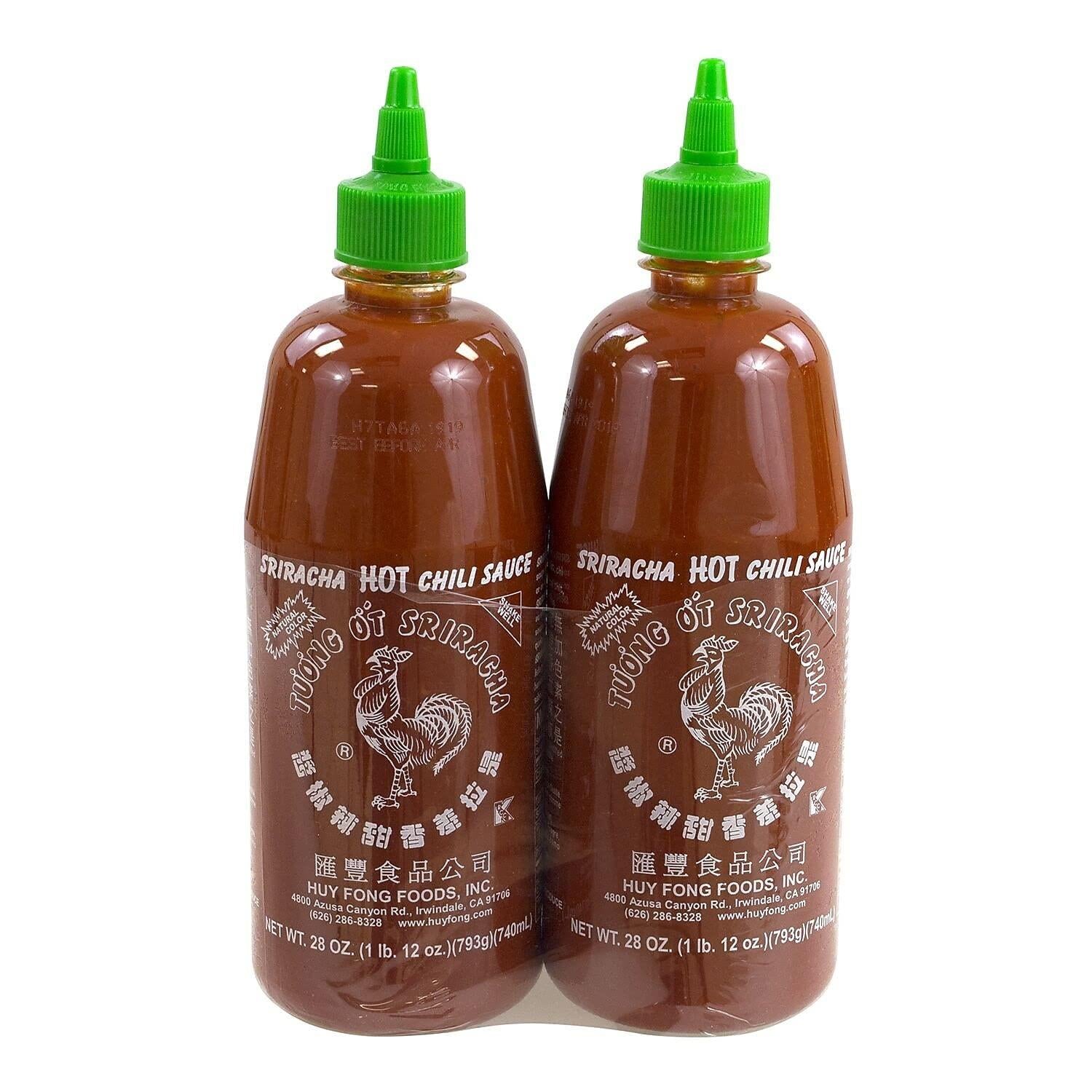 Sriracha Hot Chili Sauce, 28 oz (Two Pack)