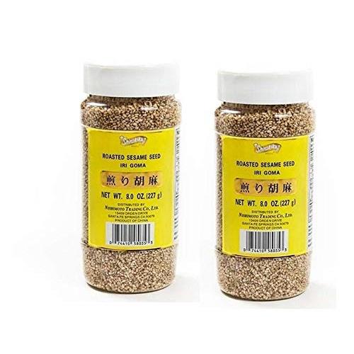 Shirakiku Roasted White Sesame Seeds (Iri Goma) 8oz (Pack of 2)