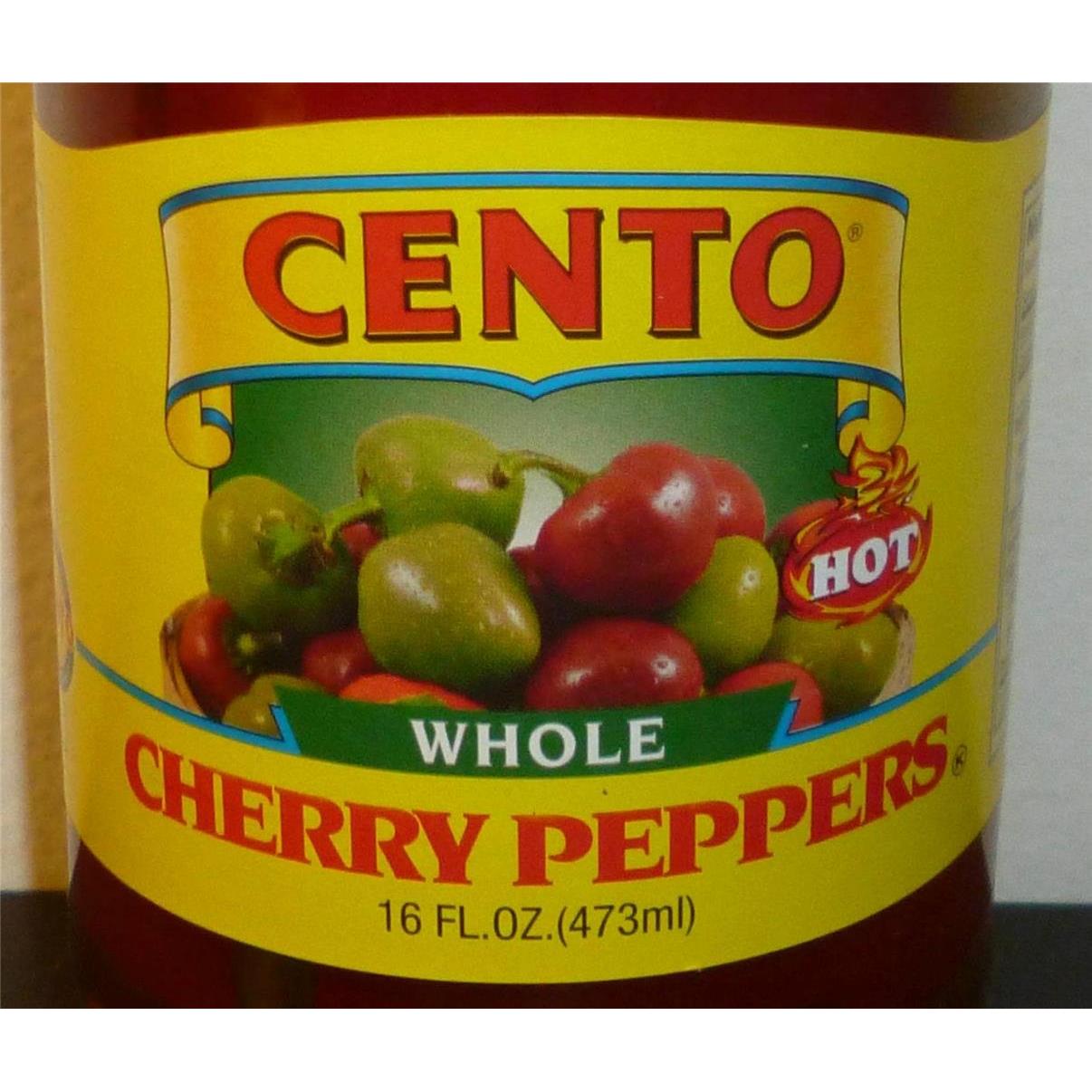 Cento Fancy Whole Hot Cherry Peppers, (2 Pack)