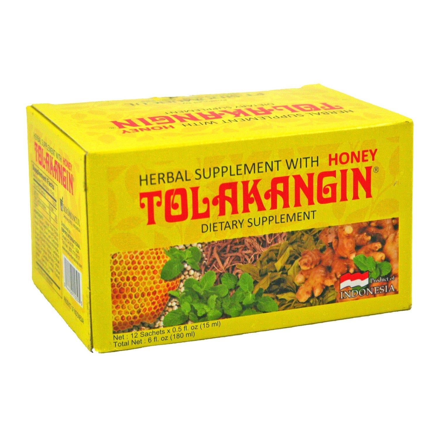 Sido Muncul Tolak Angin Herbal Supplement with Honey. 12x0.5oz (Pack of 4)