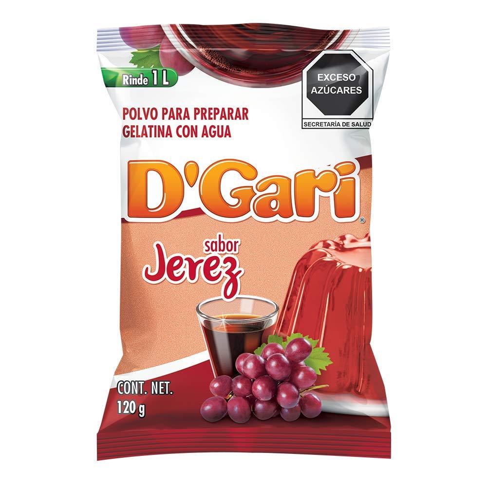 D'Gari Gelatin Dessert Sherry- Dgari Jerez- 5 pack (JEREZ)