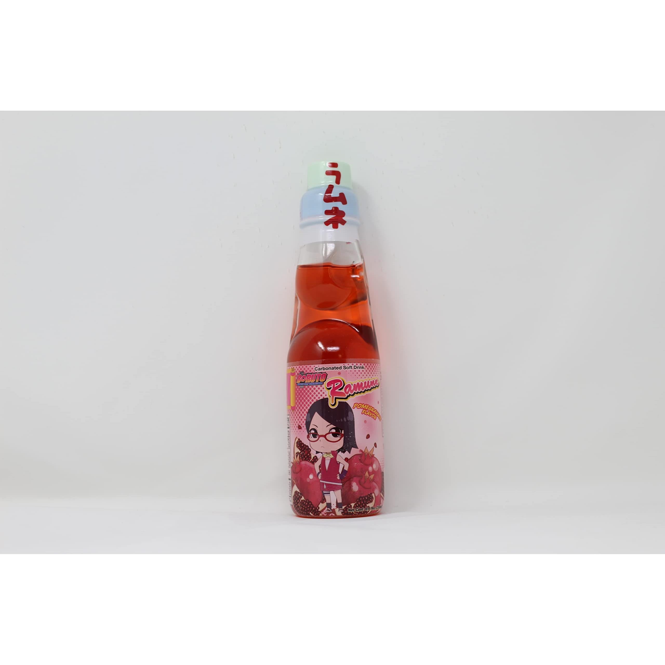 Naruto Shippuden & Boruto Theme Ramune Marble Drinks With Series Sticker (Sarada Pomegranate)