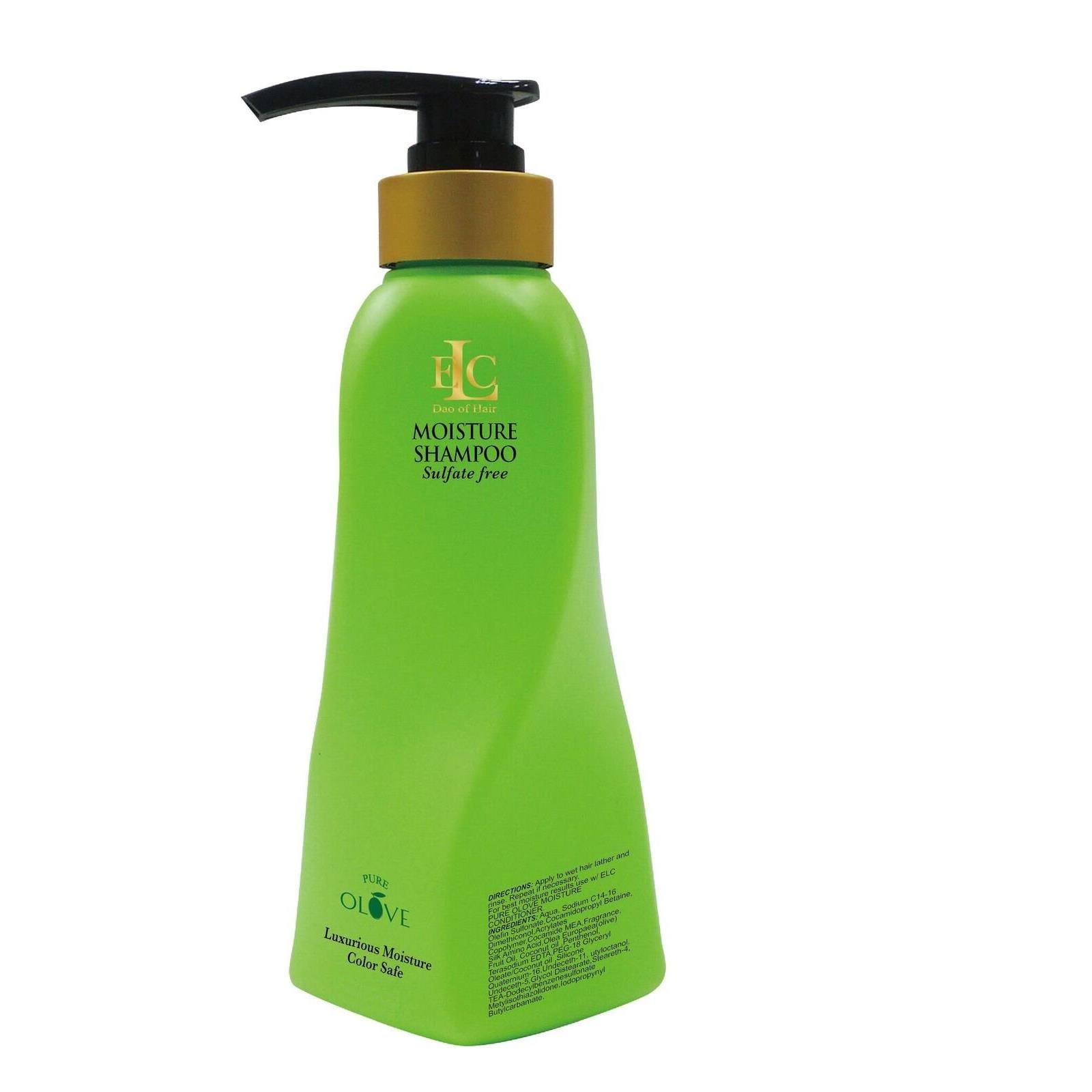 ELC Pure Olove Moisturizing Shampoo 33oz 1liter. Sulfate Free Color Safe Shampoo Moisturizes, Nourishes, Balances & Repairs, Dry, Keratin Smoothing Treated, Multi Textured Hair.