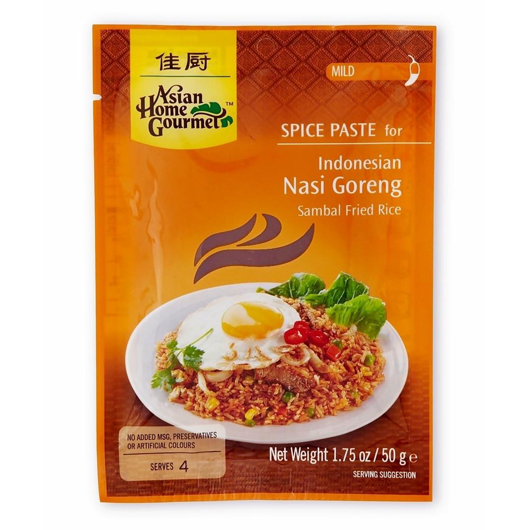 Asian Home Gourmet Mild Spice Paste for Indonesian Nasi Goreng Sambal Fried Rice 1.75 Oz (Pack of 5) - Serves for 4