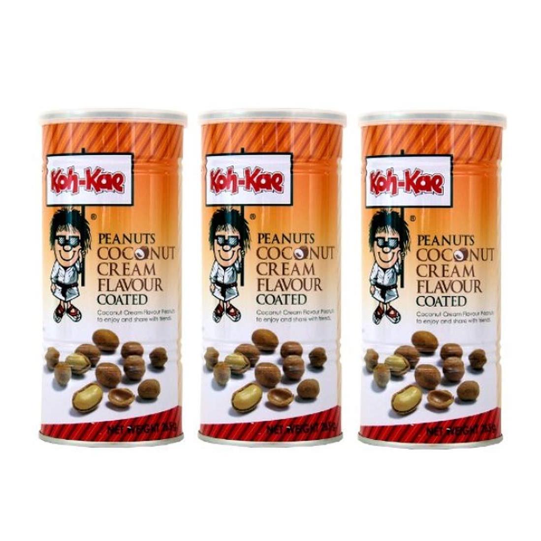 Koh-Kae Coconut Cream Flavored Peanuts (3 Pack, Total of 24.33oz)