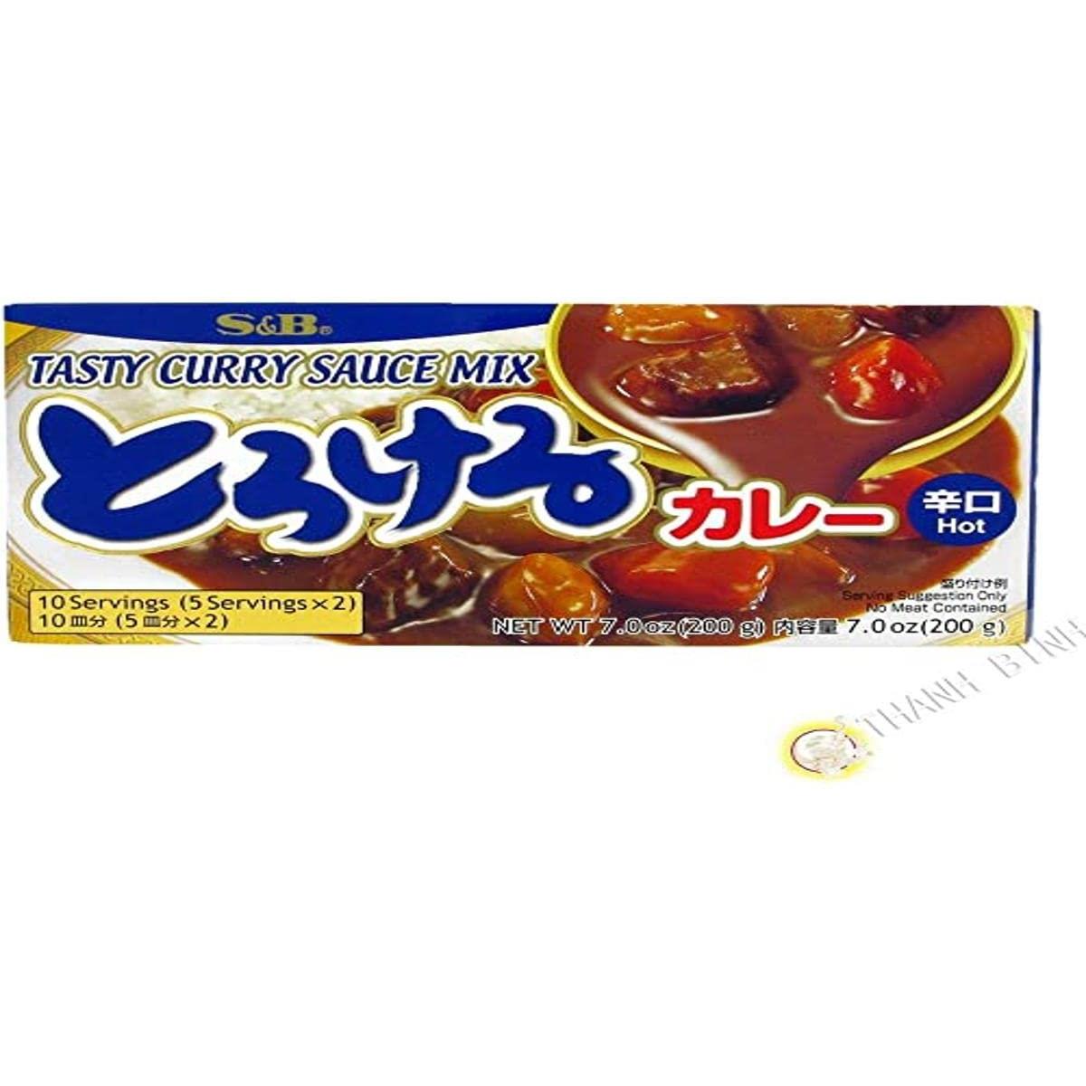 S&B Tasty Curry Sauce Mix, Hot, 7.0 oz
