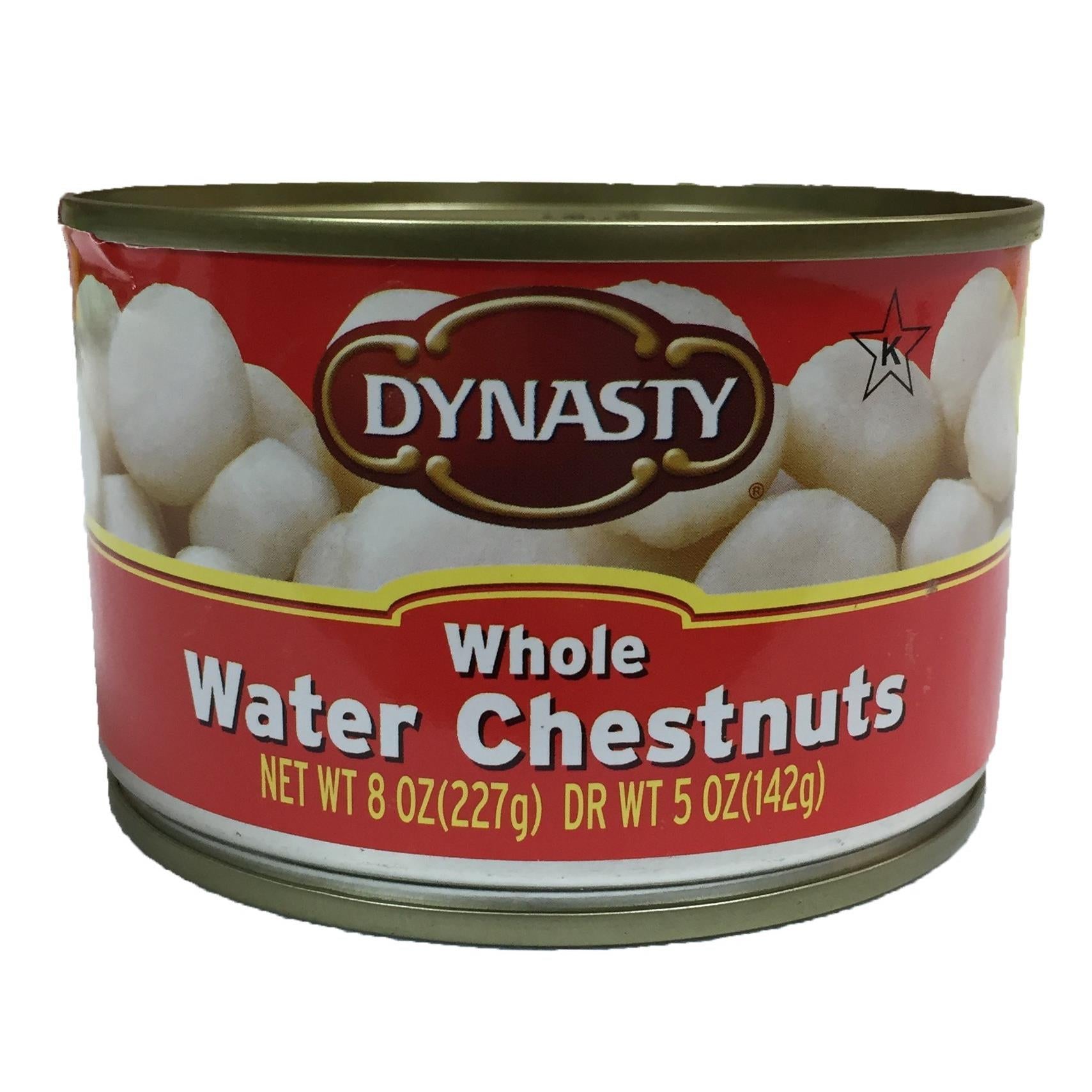 Dynasty Kosher Canned Water Chestnuts 8oz per Can (Whole, 2 Can)