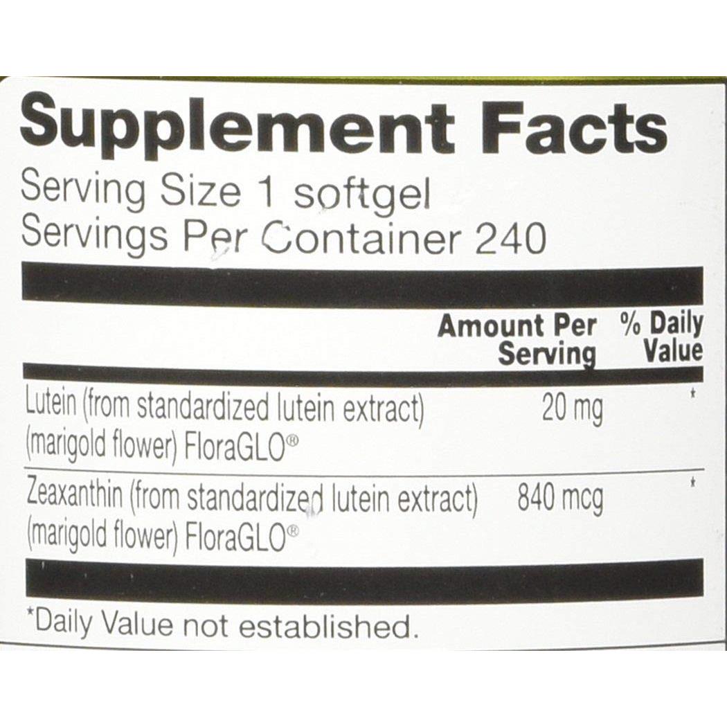 Vitacost Synergy Lutein 20 Milligram 240 Softgels