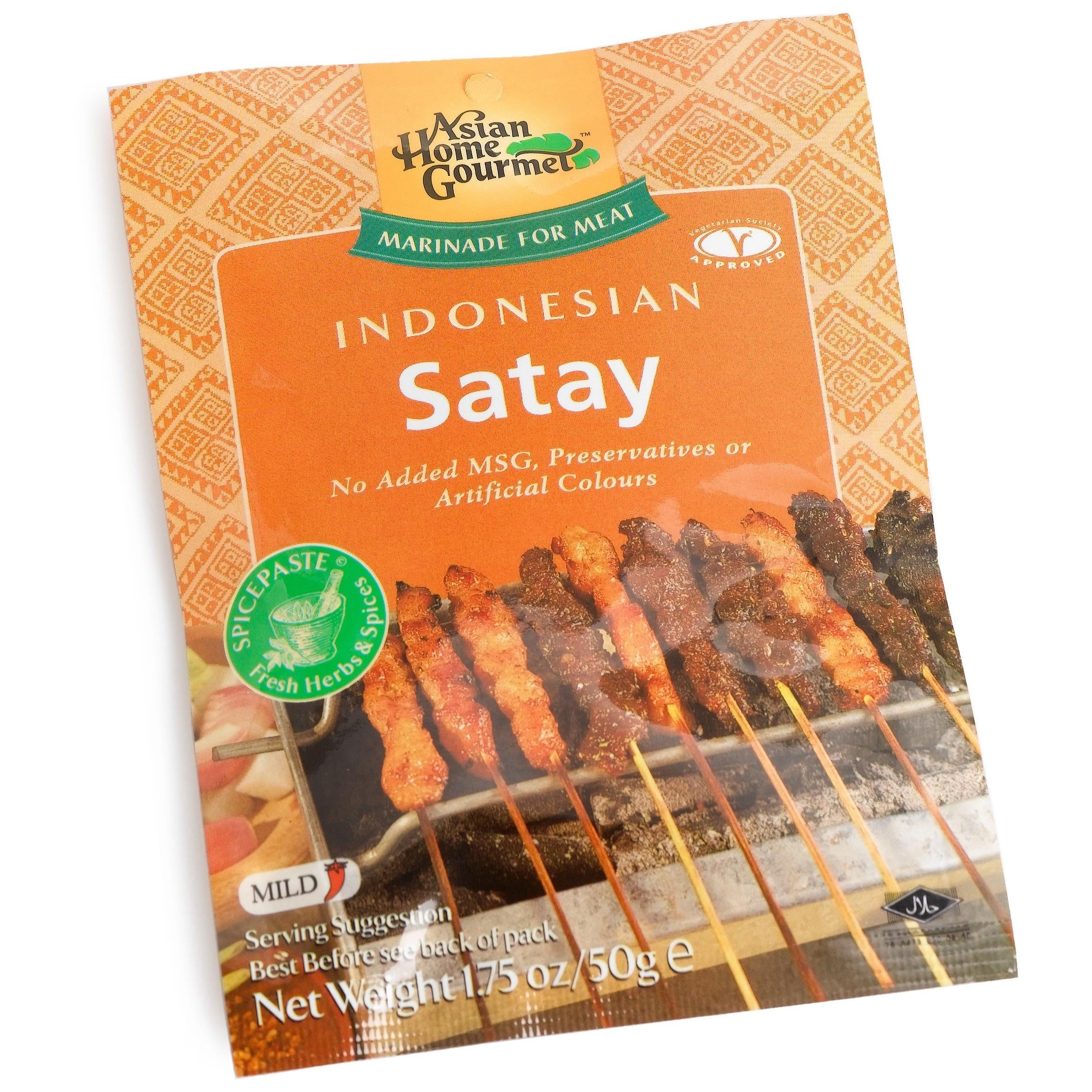 Asian Home Gourmet Indonesian Satay Seasoning, 1.75-Ounce Boxes (Pack of 12)