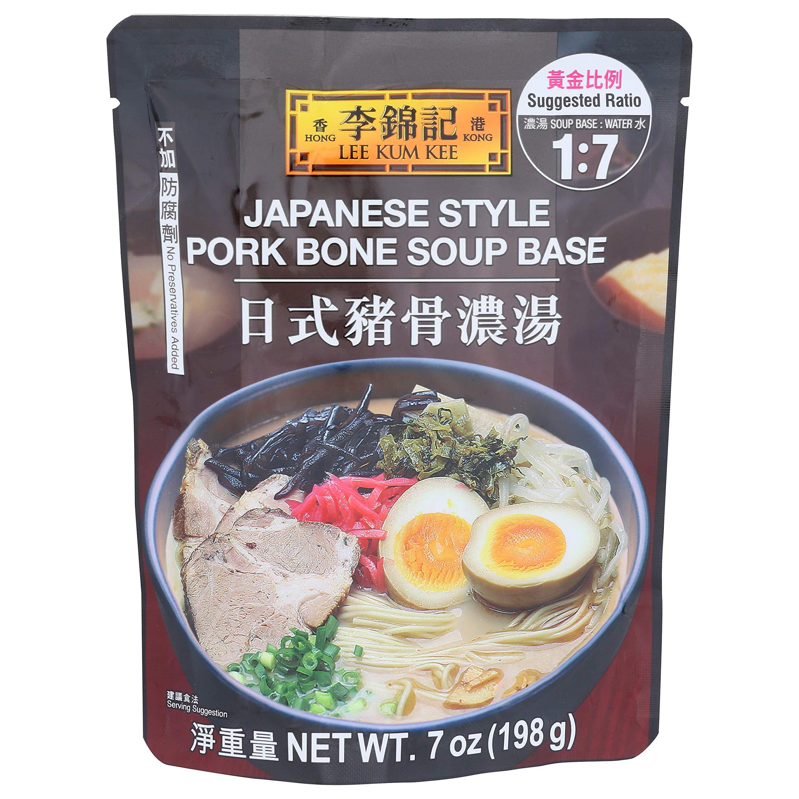 Lee Kum Kee Japanese Style Pork Bone Soup Base, 7 Ounces, Zero Added Preservatives (Pack of 6)