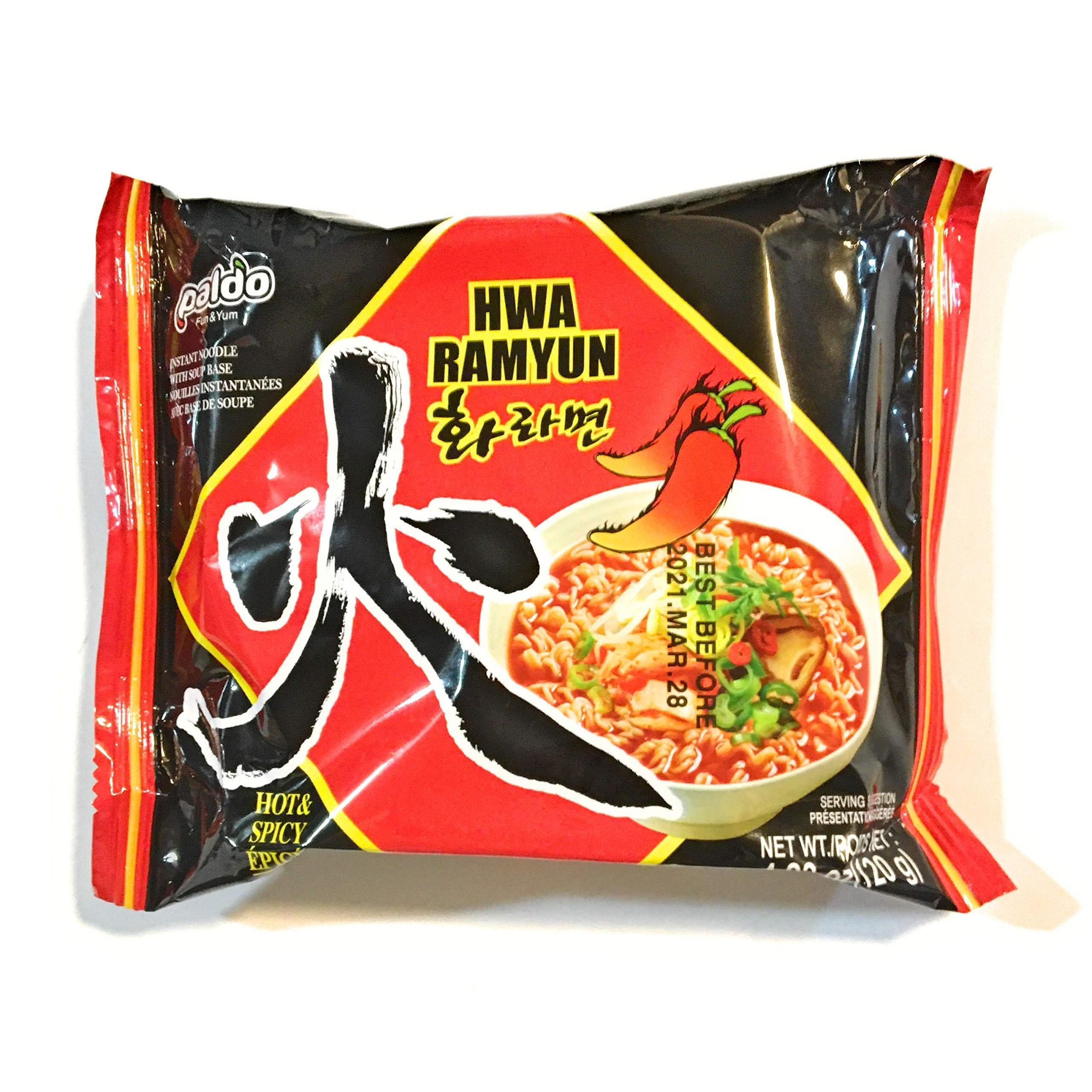 Paldo Hwa Ramyun Hot & Spicy Instant Noodle Soup 4.23 Oz(10 Pack)