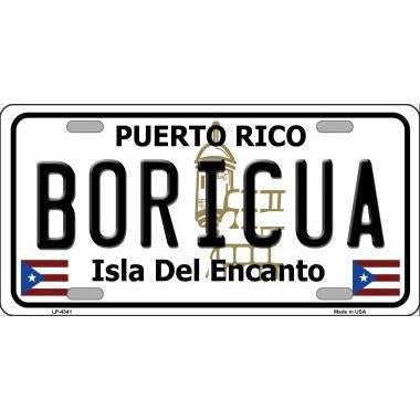 Boricua Puerto Rico Metal Novelty License Plate Tag LP-4341