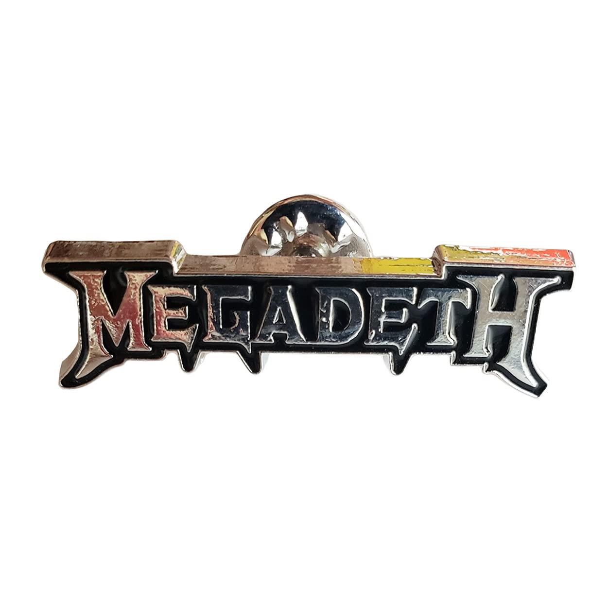 C&D Visionary Megadeth Logo Metal Lapel Pin, Yellow, Black