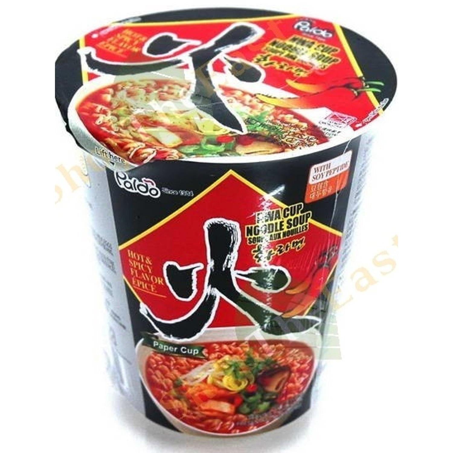 (6 Cups)-Paldo Hwa Ramyun Hot & Spicy Soupe aux noodles 2.29 oz