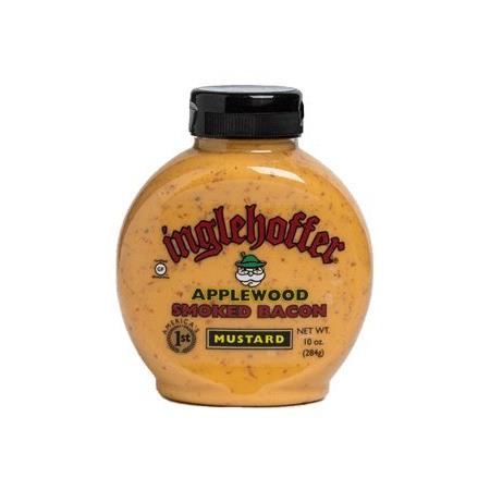 Inglehoffer Applewood Smoked Bacon Mustard, 10 Ounce Squeeze Bottle (Pack of 6)