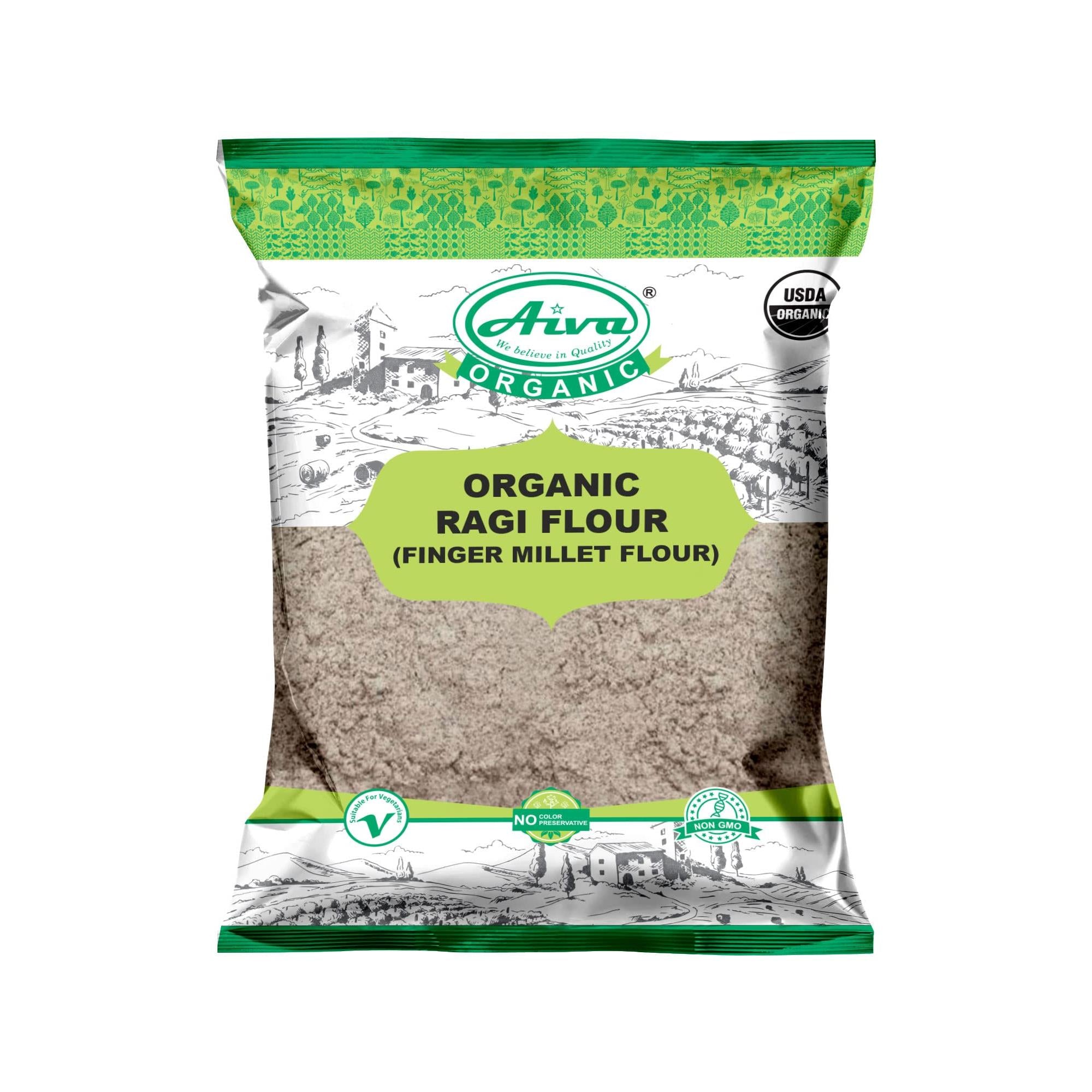 Aiva Organic Finger Millet Flour | Ragi Flour 2 lb