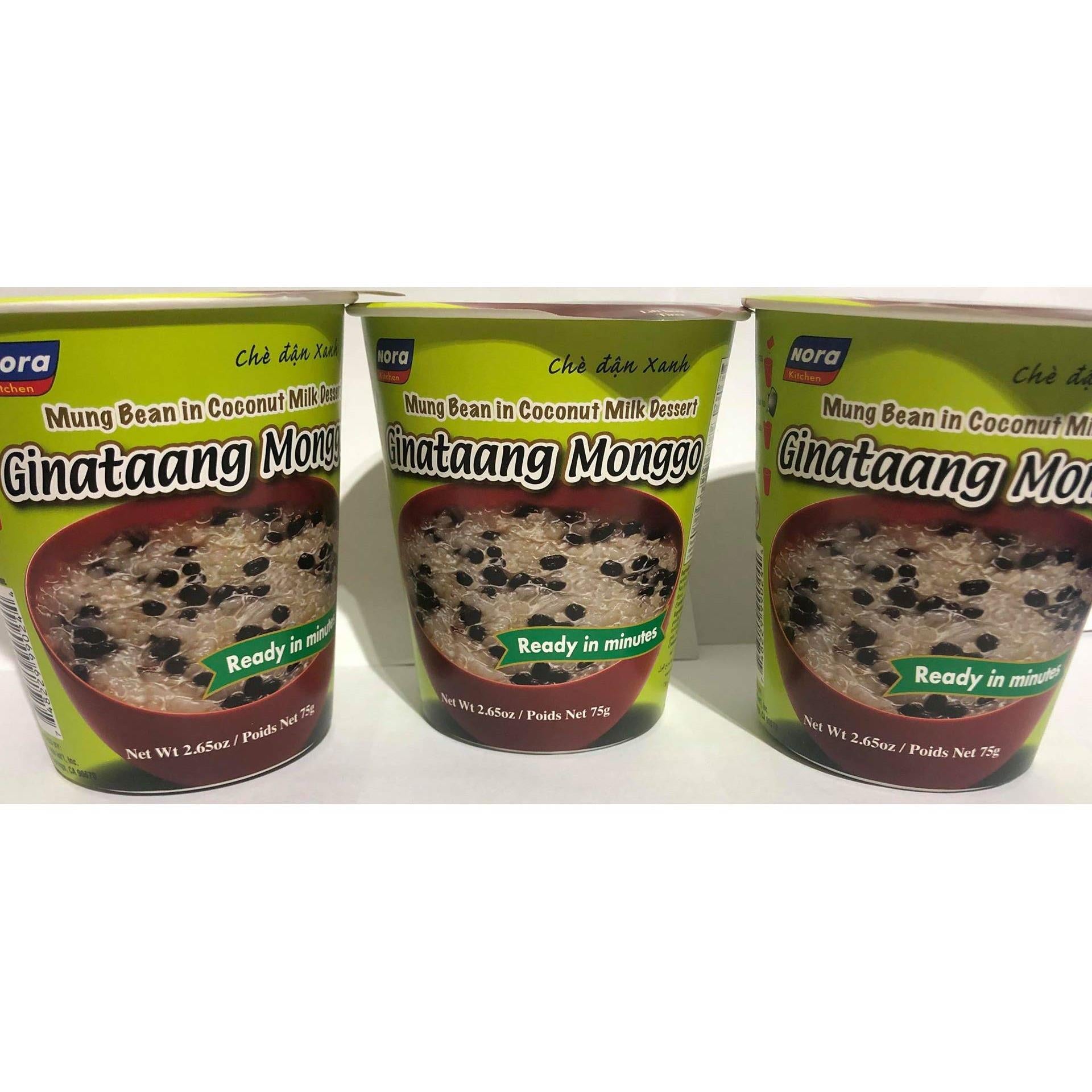 Nora Kitchen Ginataang Monggo Mung Bean in Coconut Milk Dessert 75g, 3 Pack
