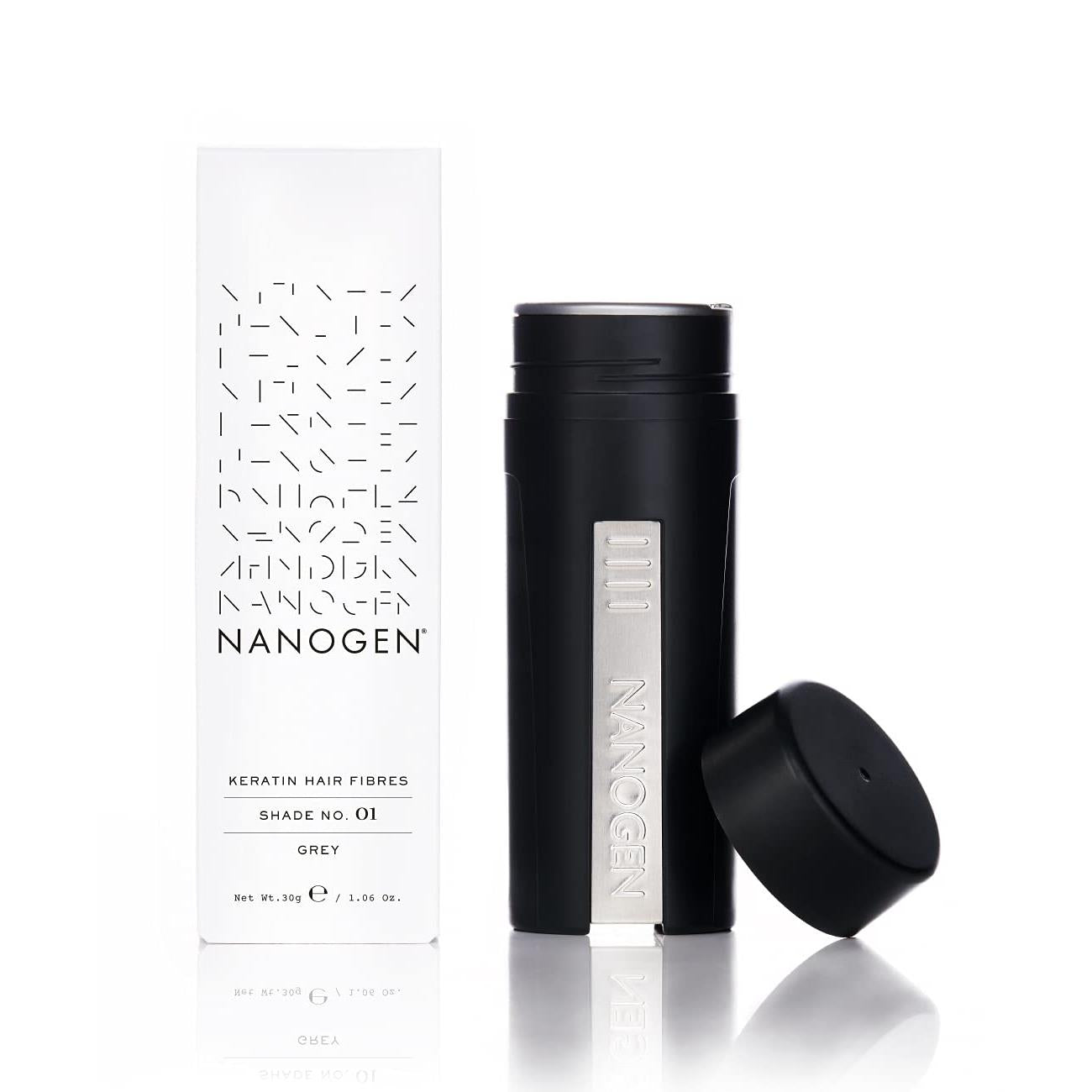 Nanogen Keratin Hair Fibers,, 30-grams, Grey