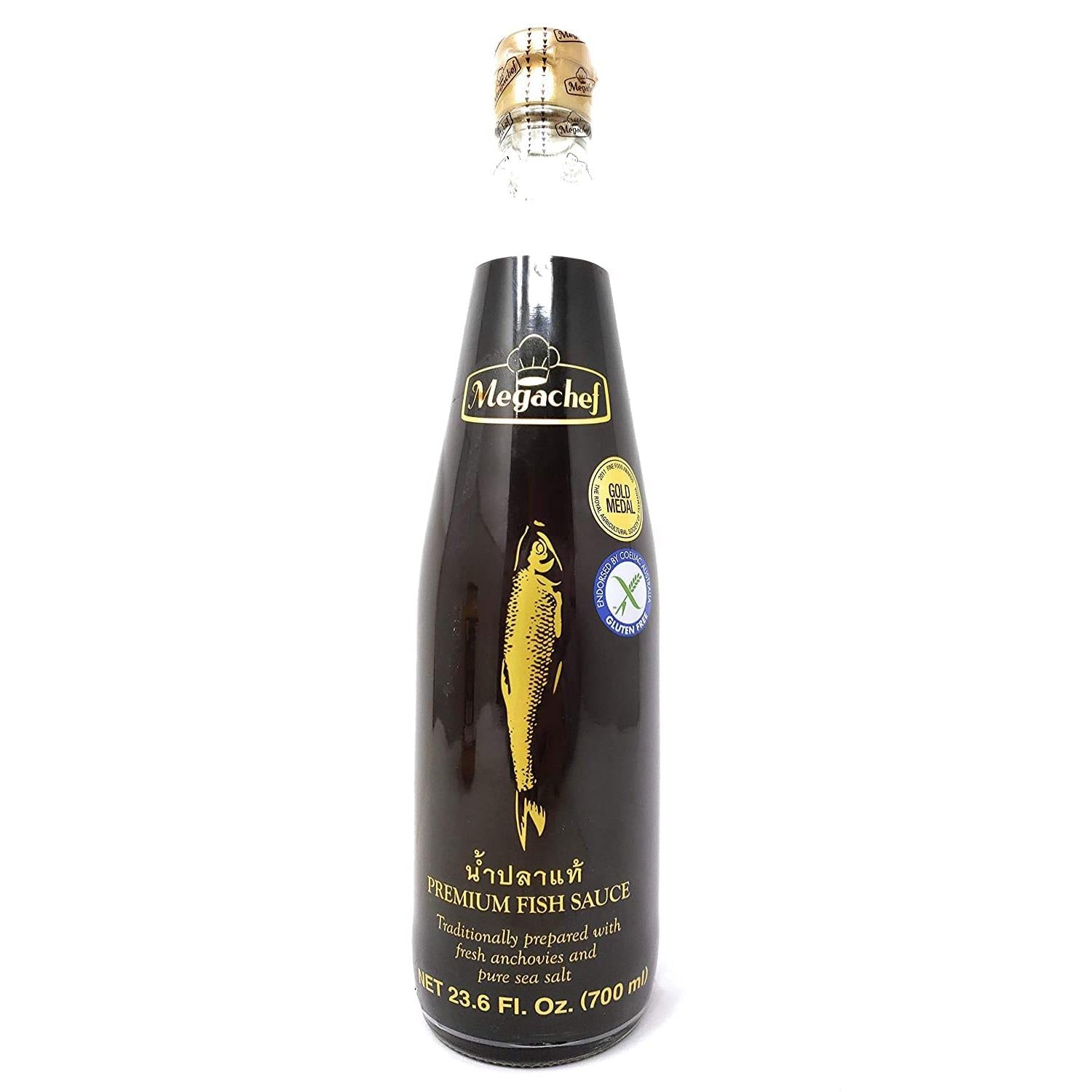 Megachef All Natural Premium Fish Sauce in New Improved Packaging (23.6 fl. oz. - 700 ml) (2 Bottles)