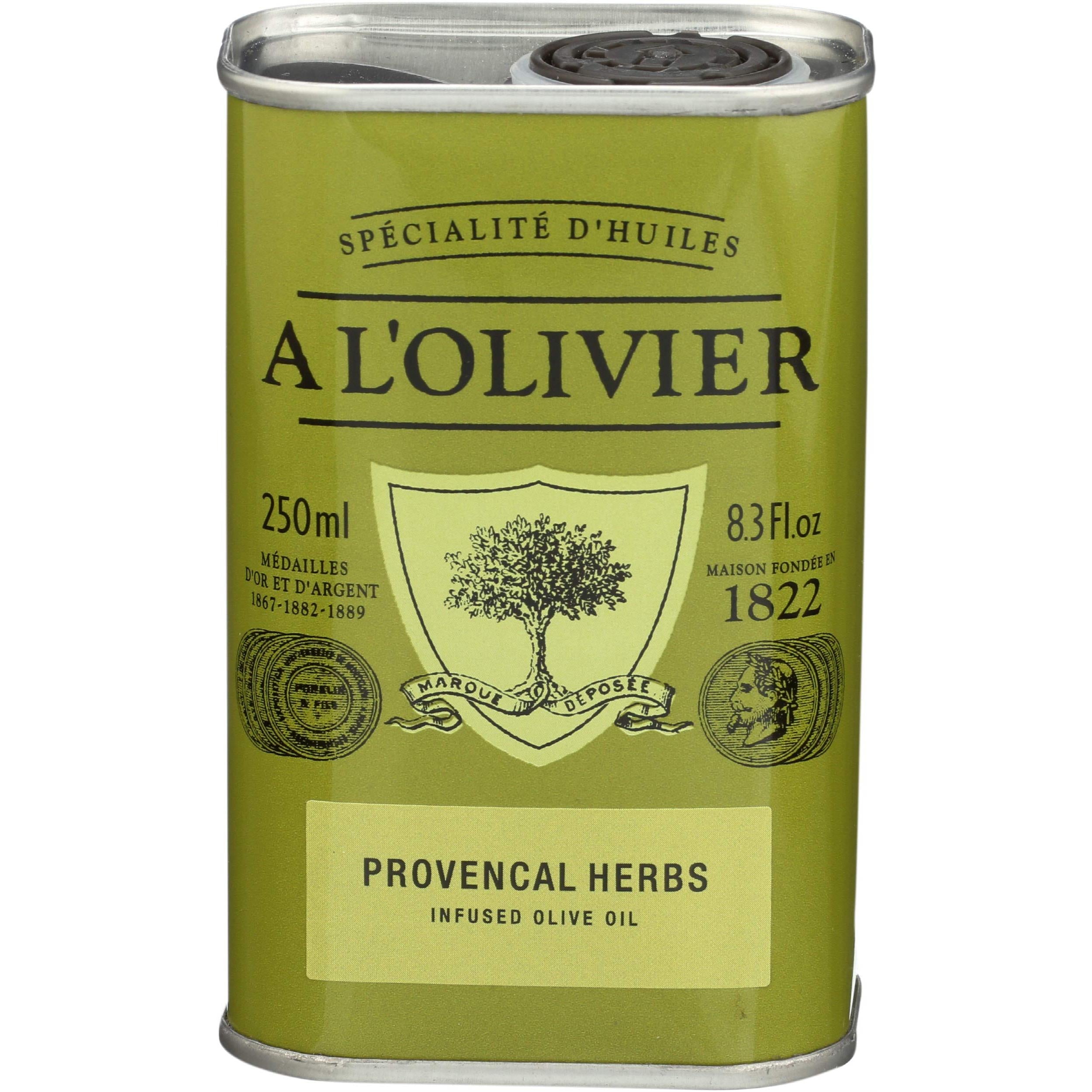 A L'Olivier Olive Oil Infused with Herbs Provence, 8.3 Ounce Tin