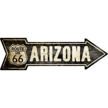 SMART BLONDE Vintage Route 66 Arizona Novelty Metal Arrow Sign A-127