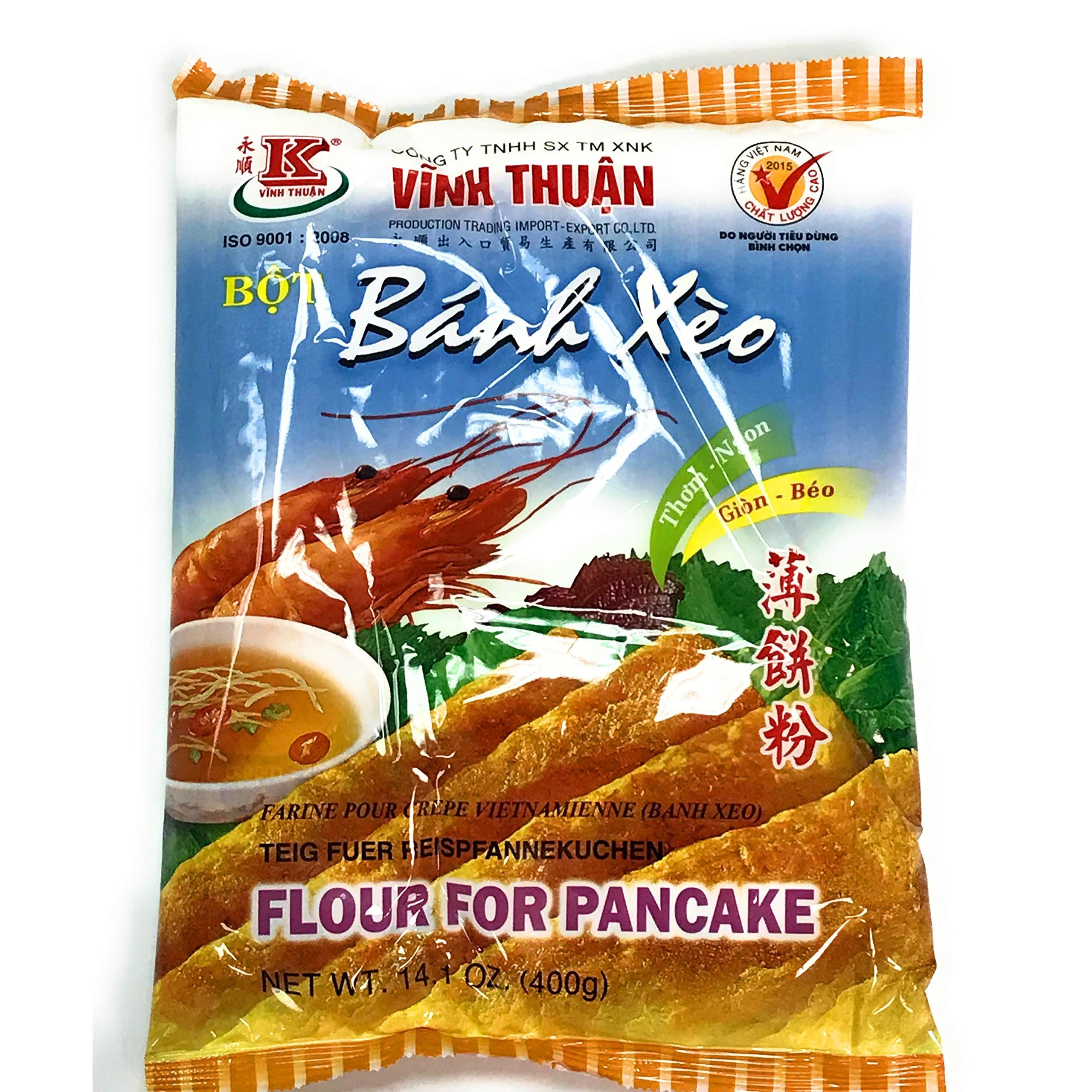 Vinh Thuan Vietnamese Pancakes Prepared Mix Flour Banh Xeo, 14.oz (3 Packs)
