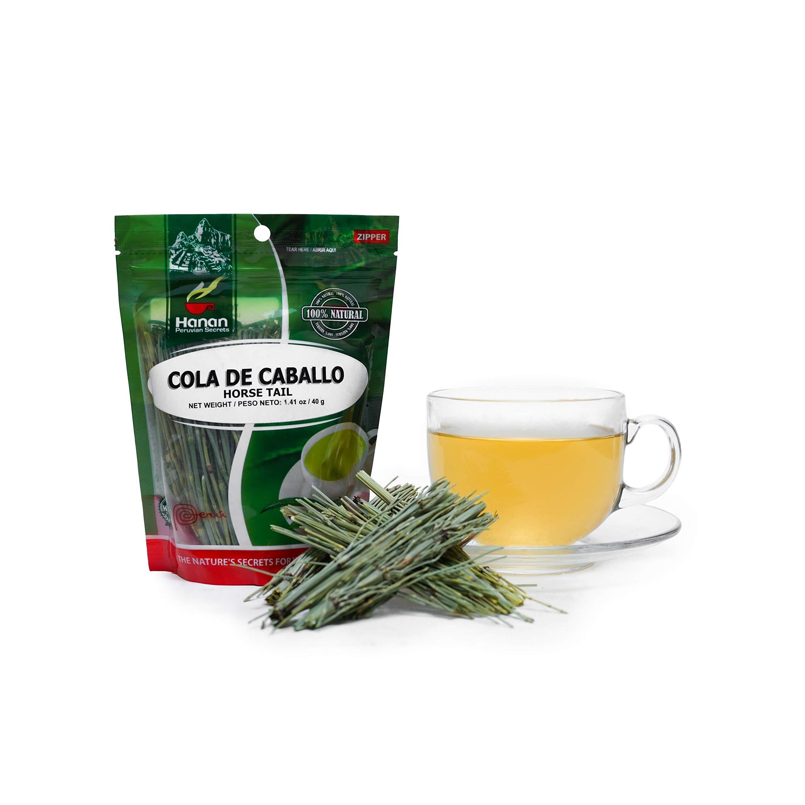 Hanan Peruvian Secrets Cola de Caballo Herbal Tea | 100% Natural Horsetail | 1.41oz / 40g | Naturally Aids in Maintaning Healthy Urinary Tract and Prostate Functions | Promotes Healthy Skin, Hair and Nails - 1 Pack