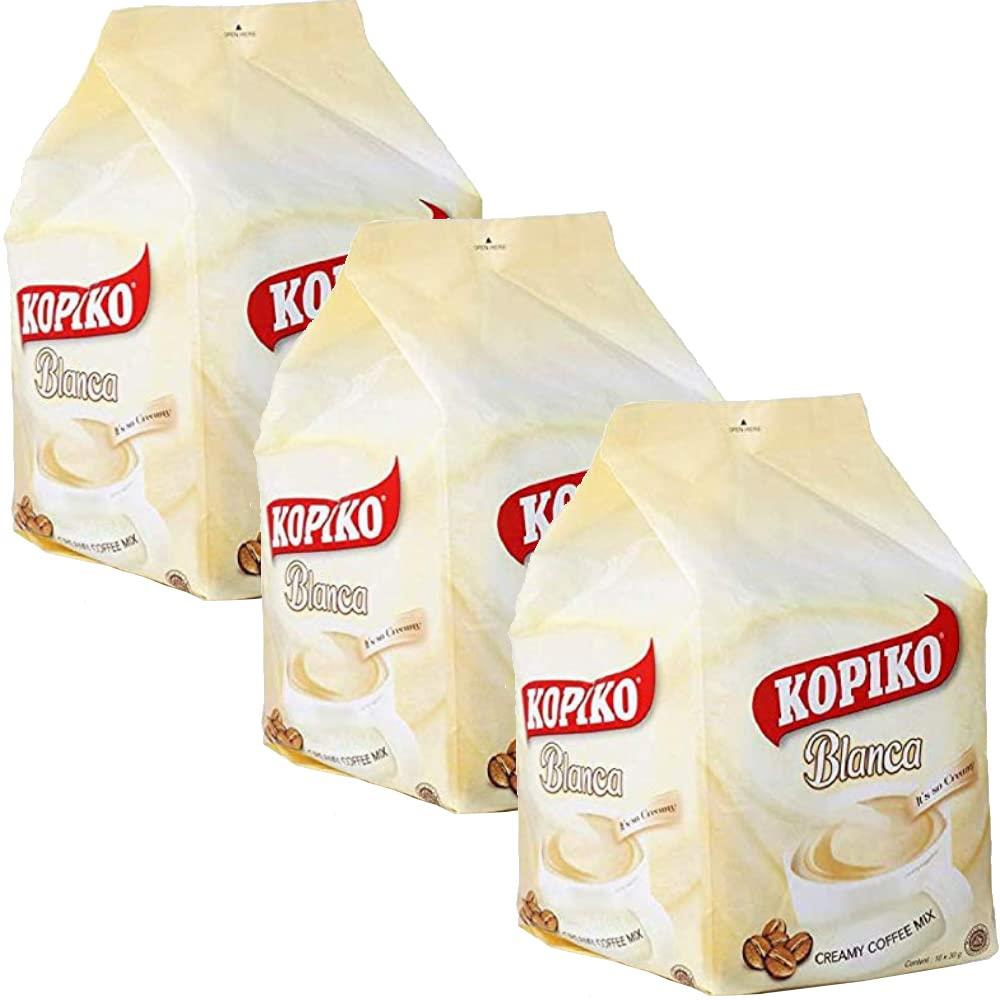 Kopiko Blanca 3 in 1 Creamy Coffee Mix (30 sachets x 30 grams), Pack of 3