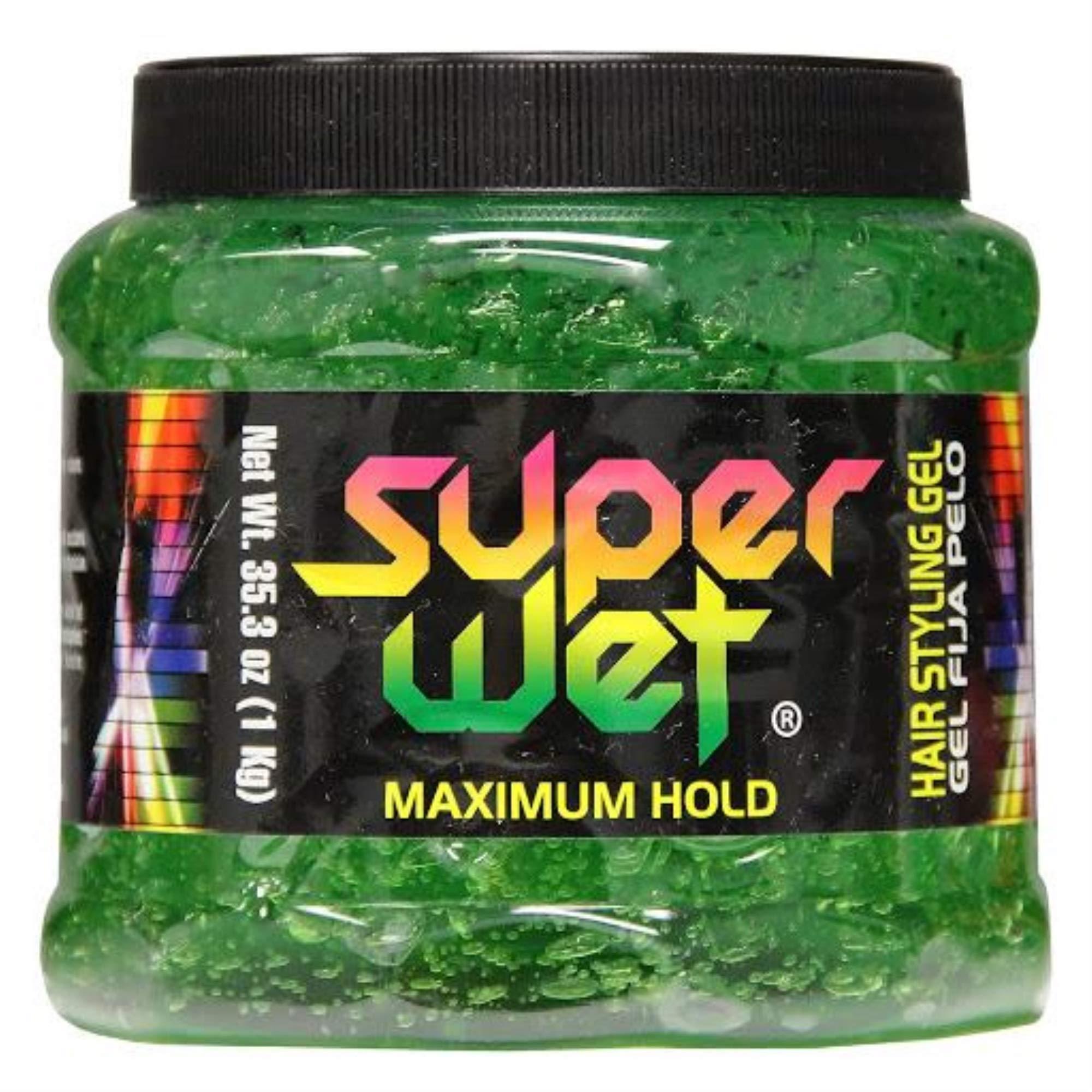 Super Wet Hair Styling Gel Green, 2.2 Pound