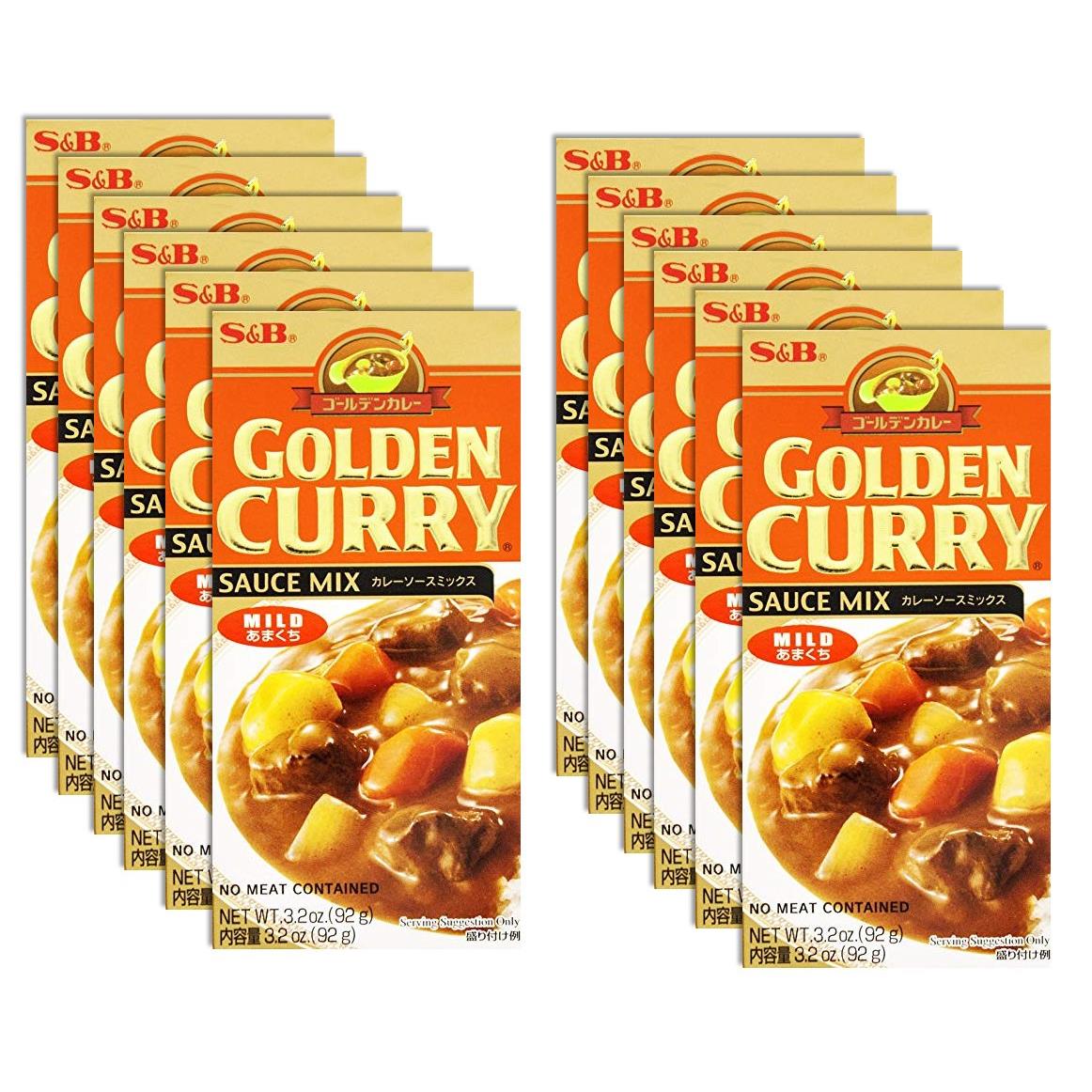 S & B Golden Curry, Mild, 3.2 oz (Pack of 12)