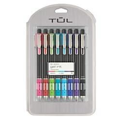 TUL Limited Edition Brights Retractable Gel Pens, Medium Point, 0.7 mm, Assorted Barrel Colors, Assorted Ink Colors, Pack of 8