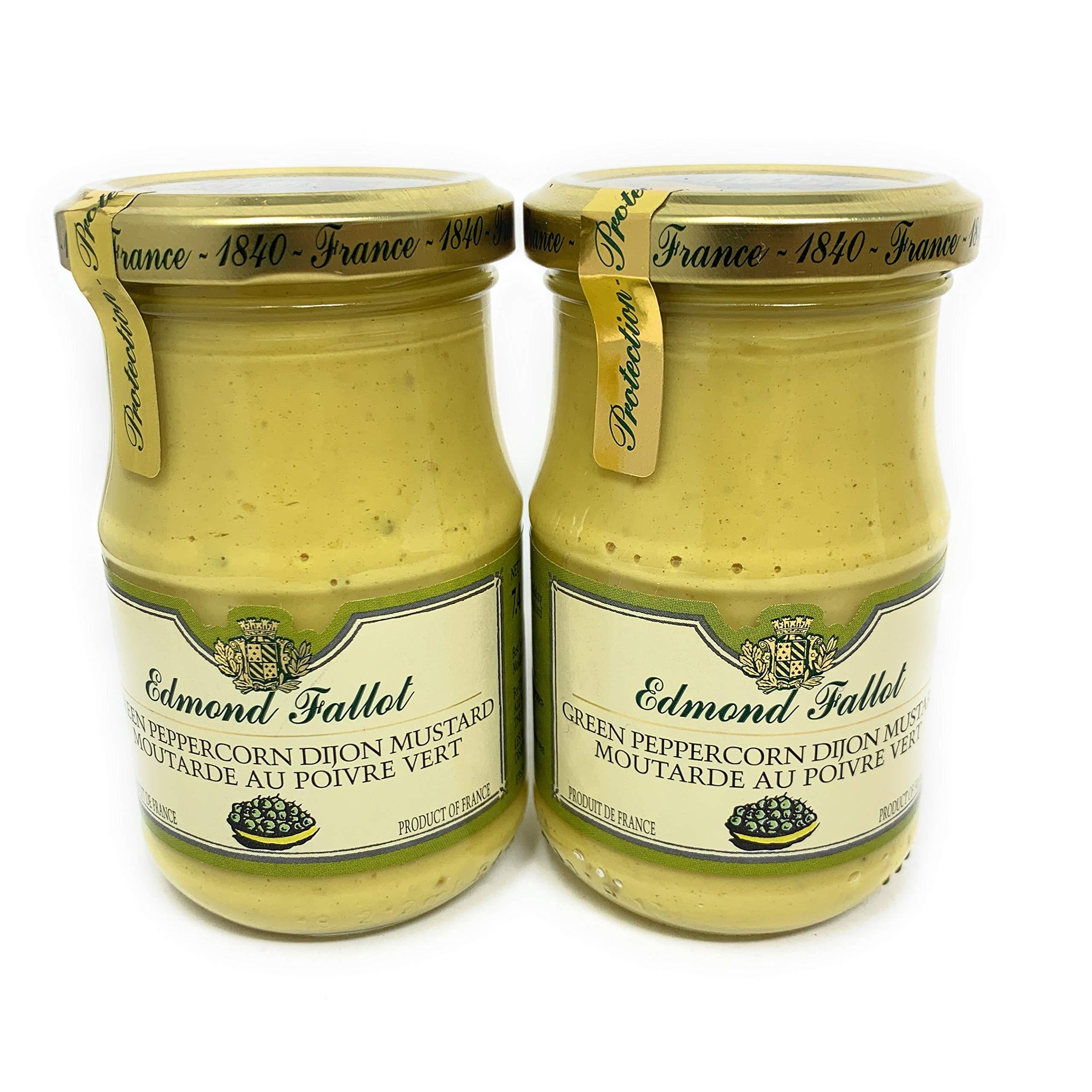 Edmond Fallot Mustards (Green Peppercorn Dijon Mustard, 2 Pack)