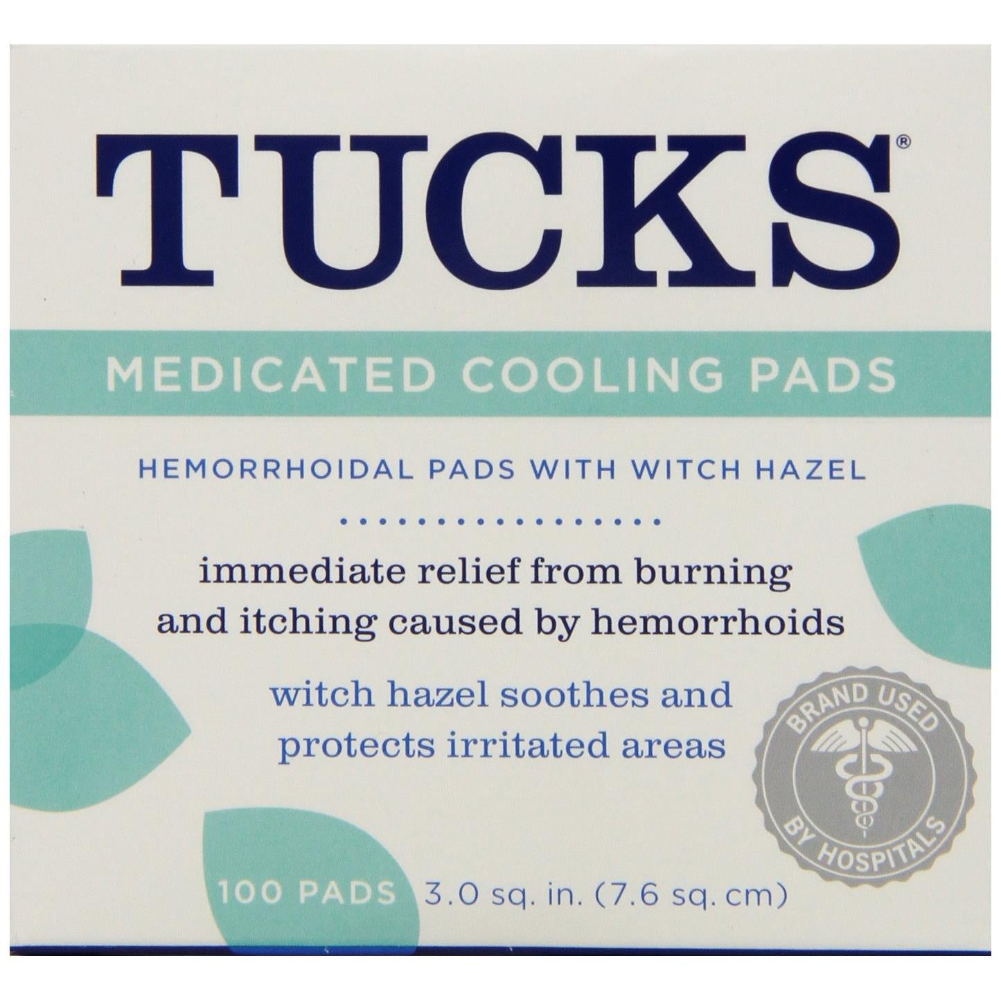 Tucks Medicated Witch Hazel Hemorrhoidal Pads, 100 Count