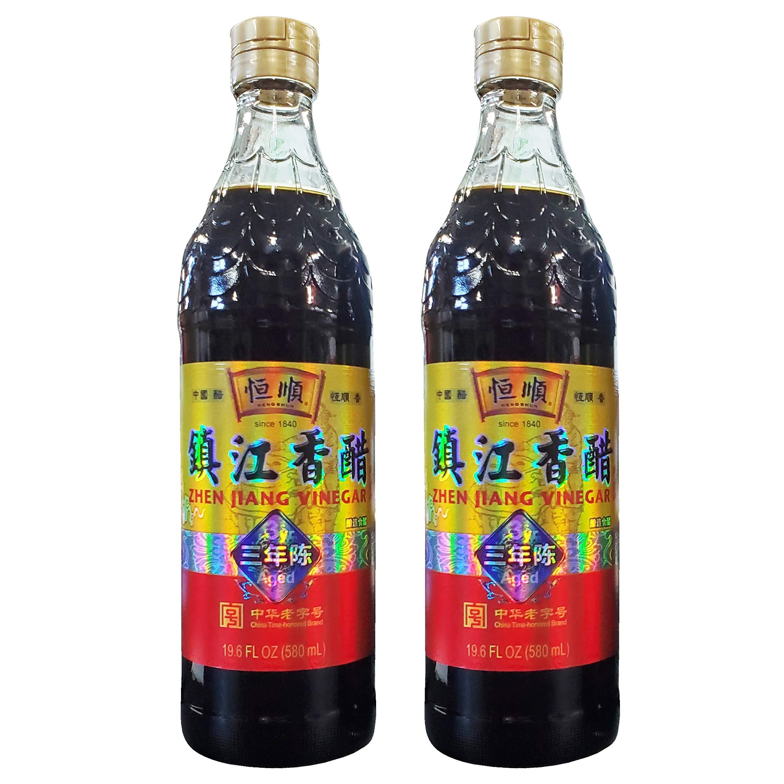 Hengshun ZhenJiang Chinkiang 3 Year Aged Black Vinegar (2 Pack, Total of 39.2fl.oz)