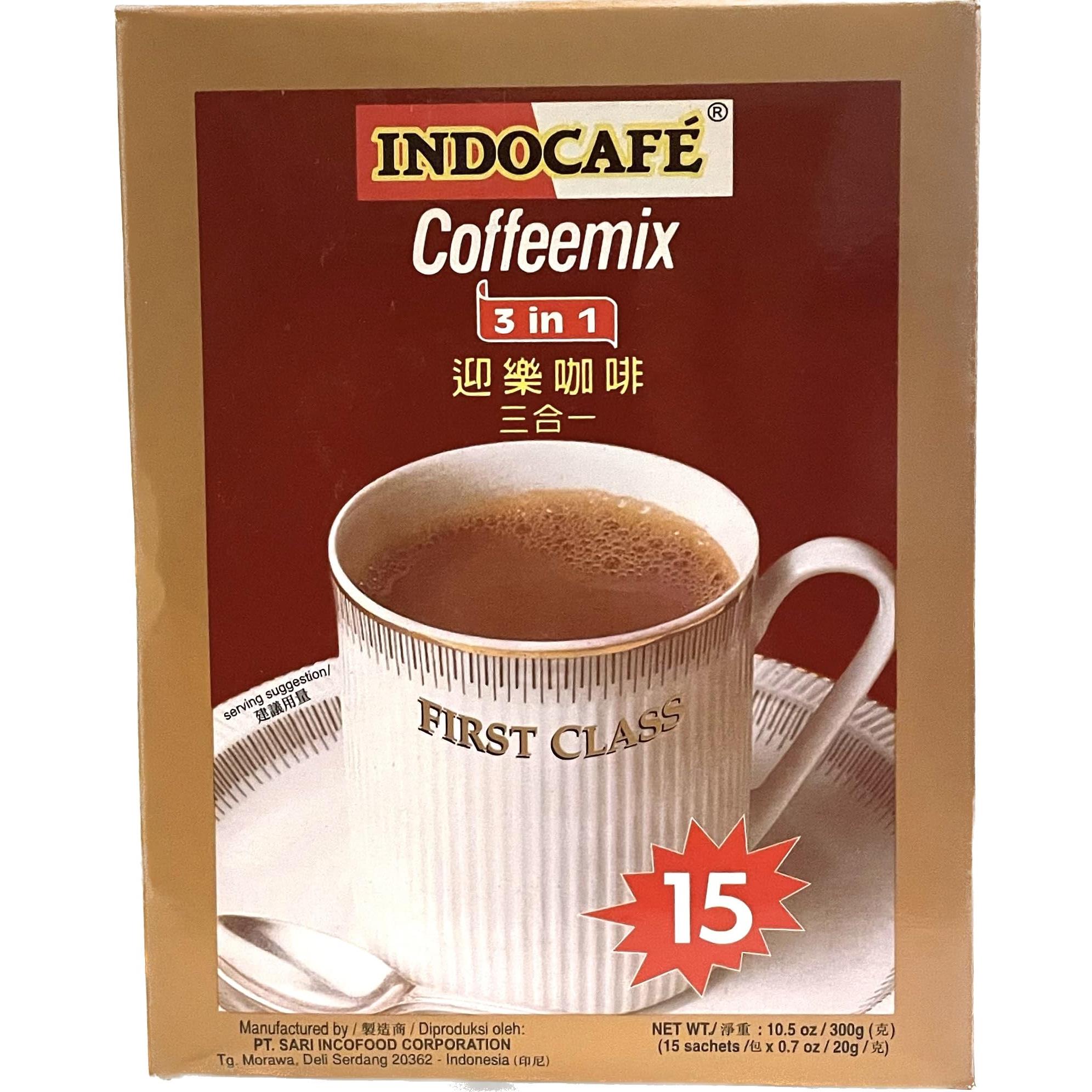 Indocafe Coffeemix 3 in 1 First Class, 15 Sachets Per Box
