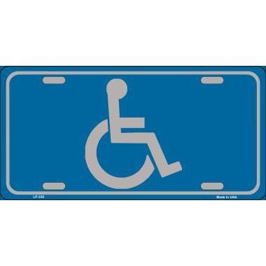 Handicap Logo Metal Novelty License Plate Tag LP-339