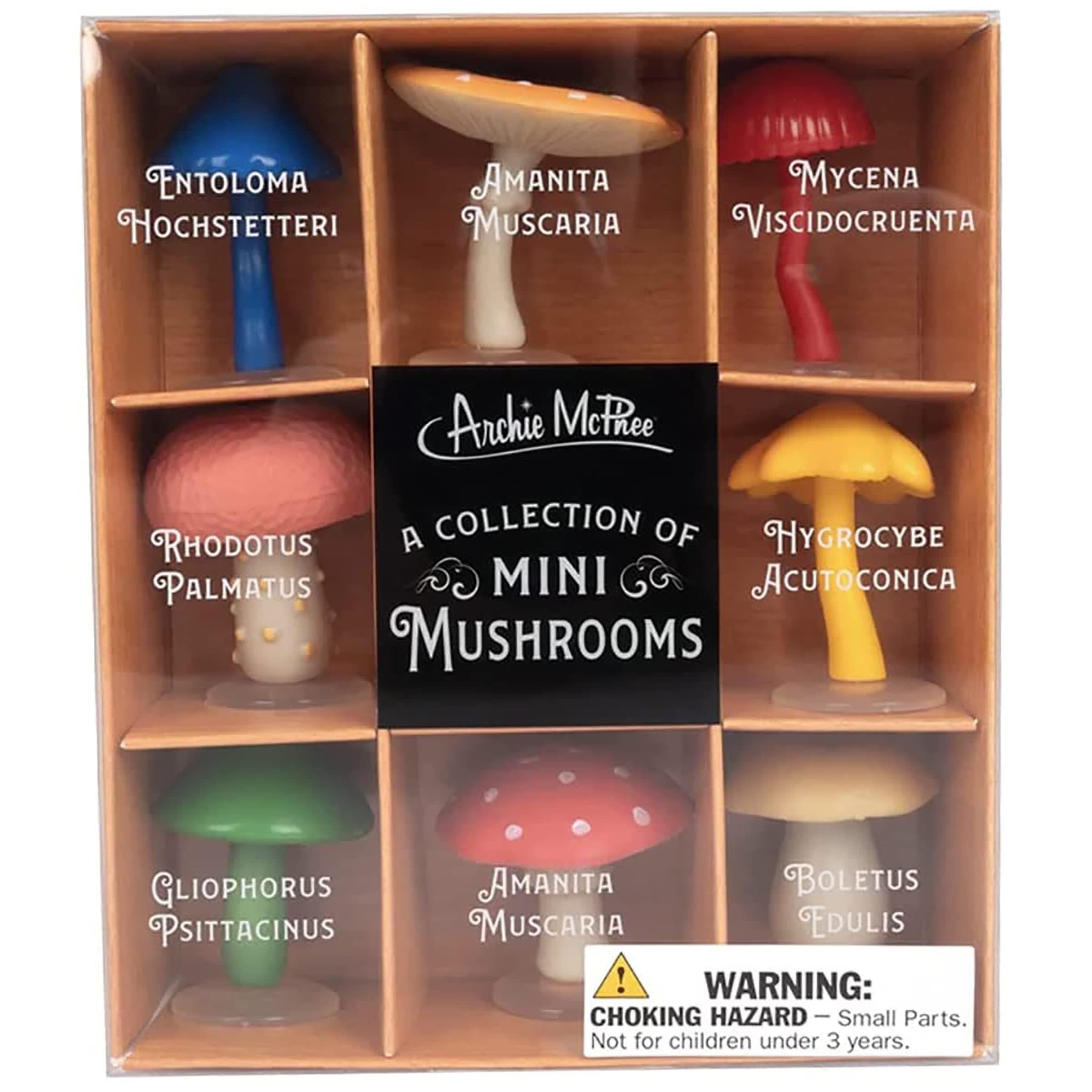 A Collection of Set of Eight Soft Vinyl Mini Magical Mushrooms