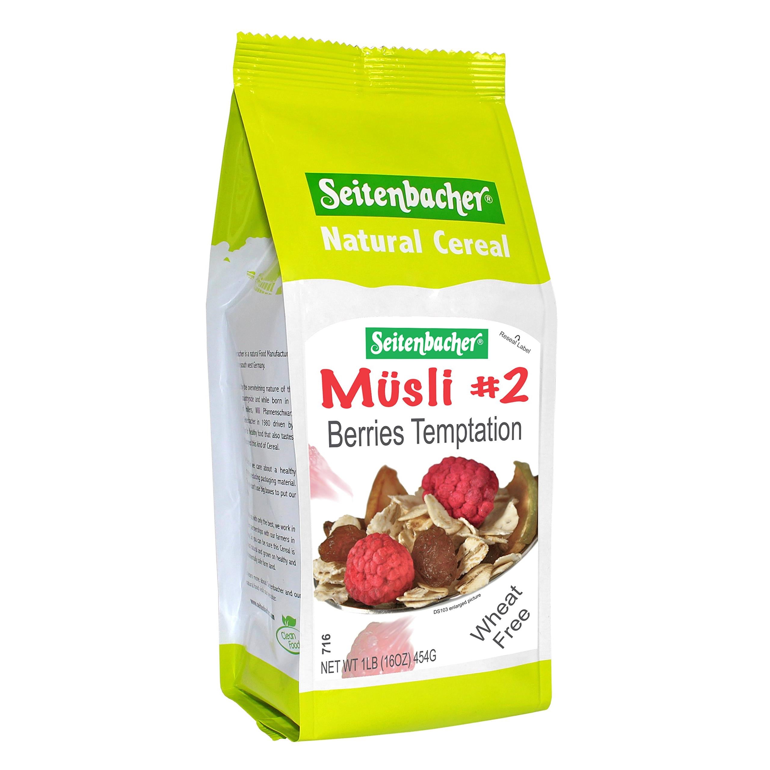 Seitenbacher All Natural Cereal #2 Musli Berries Temptation -- 1 lb - 2 pc