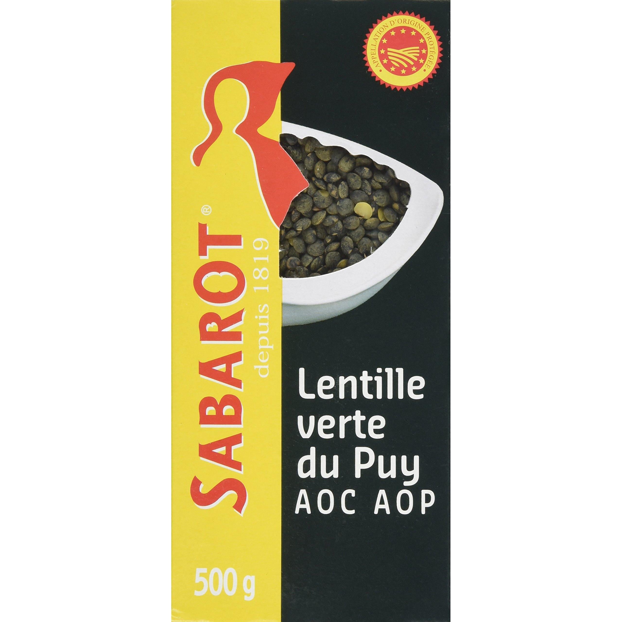 Sabarot French Green Lentils from Le Puy 500 Grams (Pack 2)