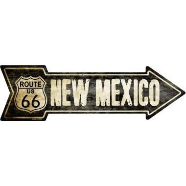 SMART BLONDE Vintage Route 66 New Mexico Novelty Metal Arrow Sign A-128