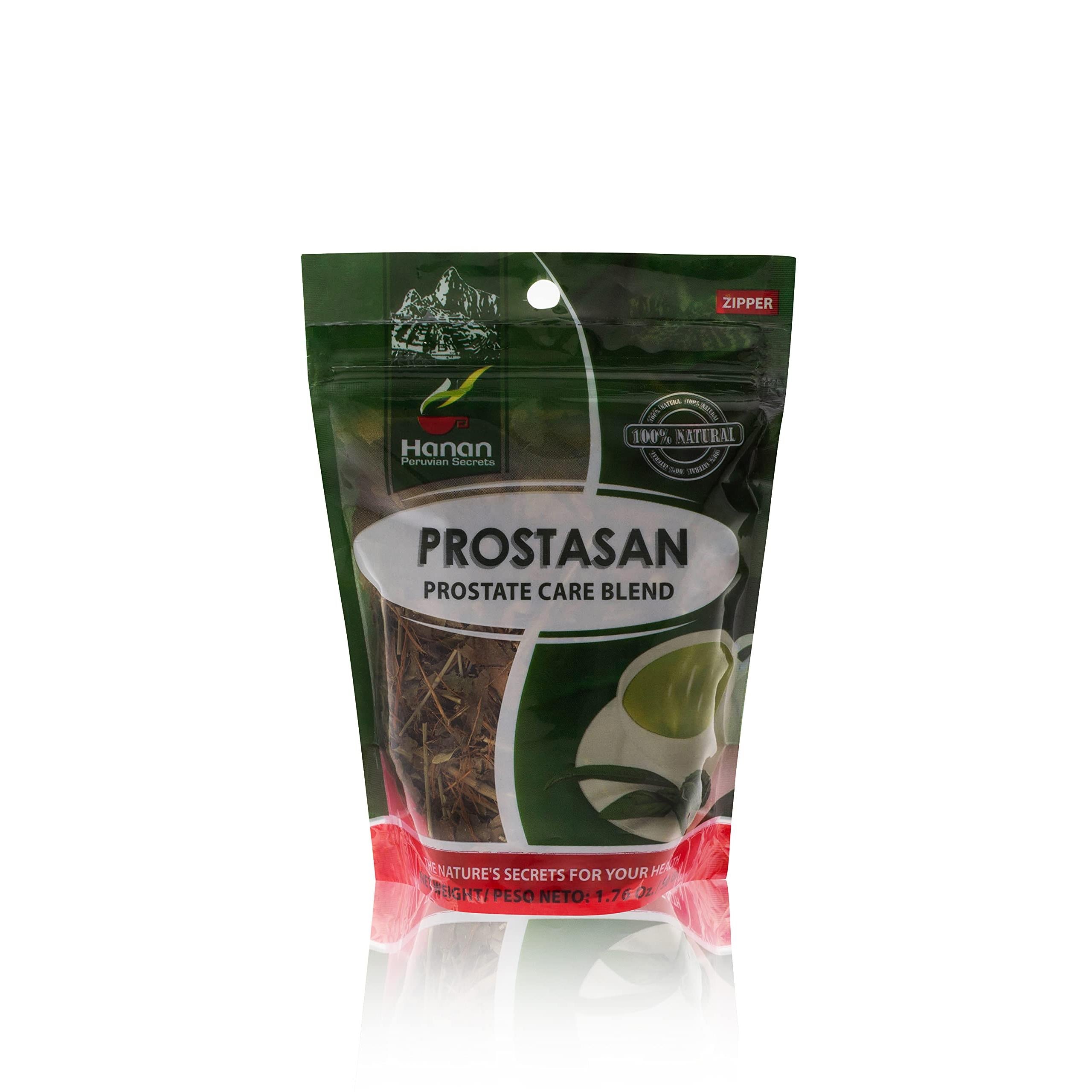 Hanan Peruvian Secrets Prostasan Herbal Tea | 100% Natural Prostate Care Blend | 1.76oz / 50g | Naturally Aids in Cleansing the Prostate and Urinary Tract