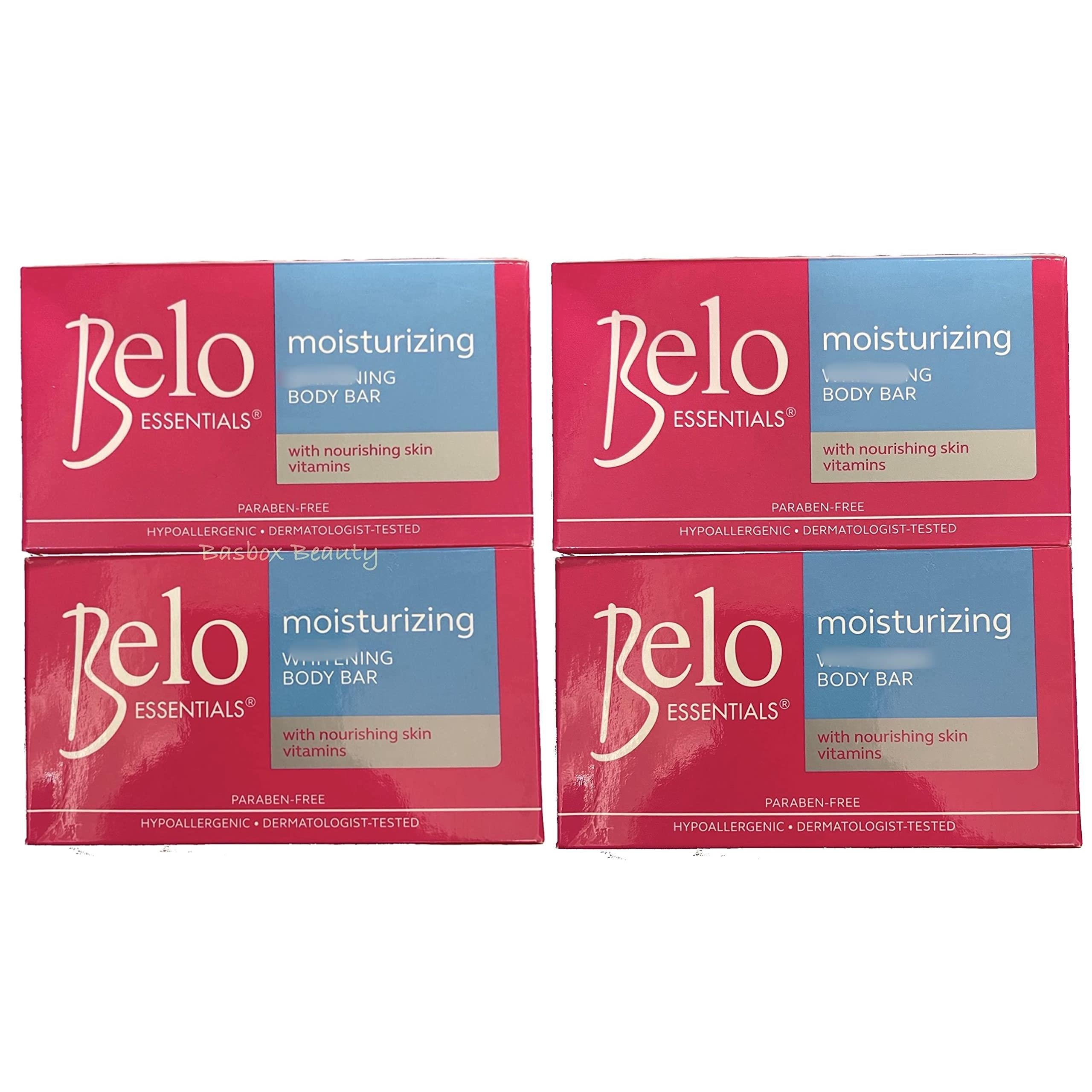 Belo Essentials Moisturizing Whitening Body Bar, 135g x 4 Bars