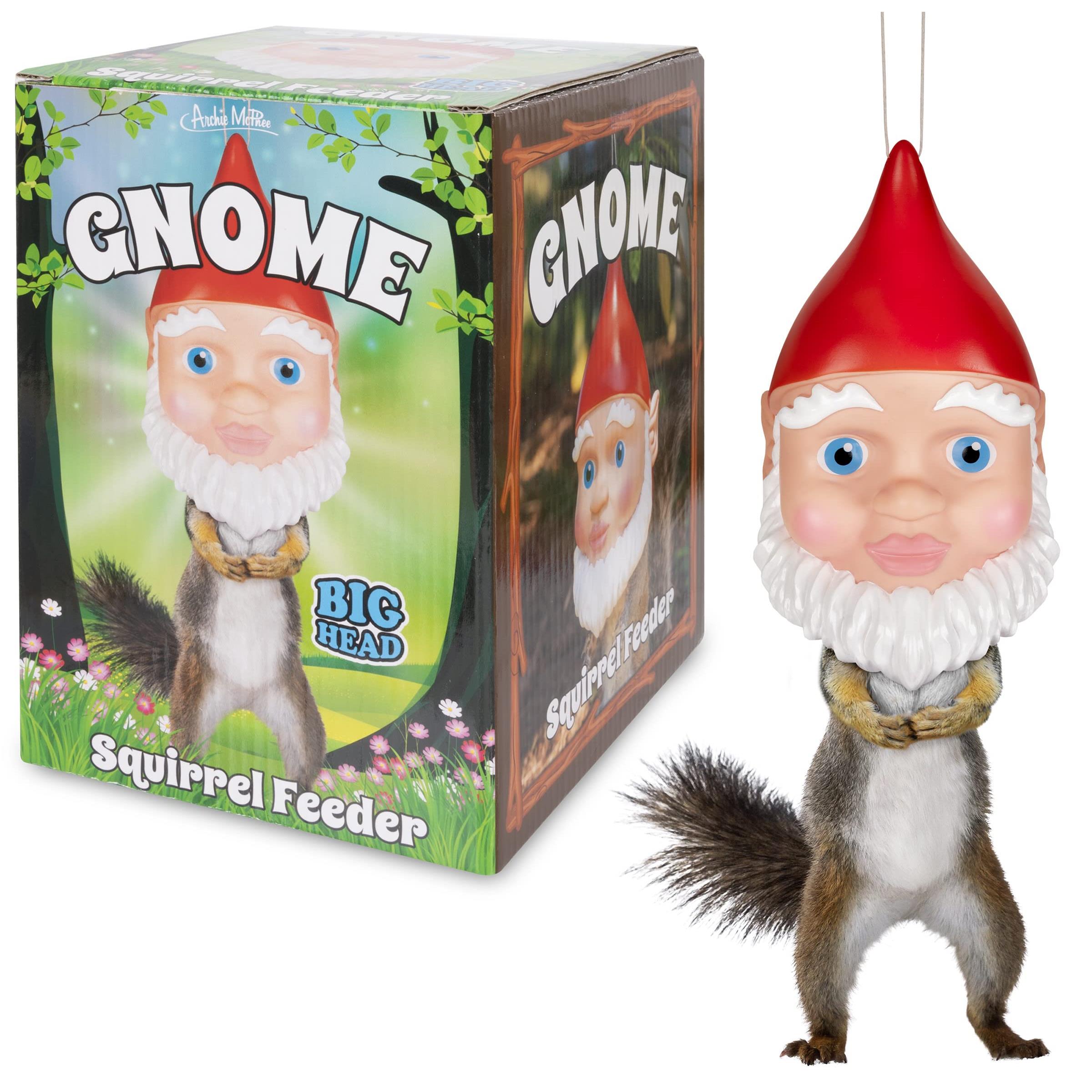 Mcphee Archie Funny Gnome Squirrel Feeder