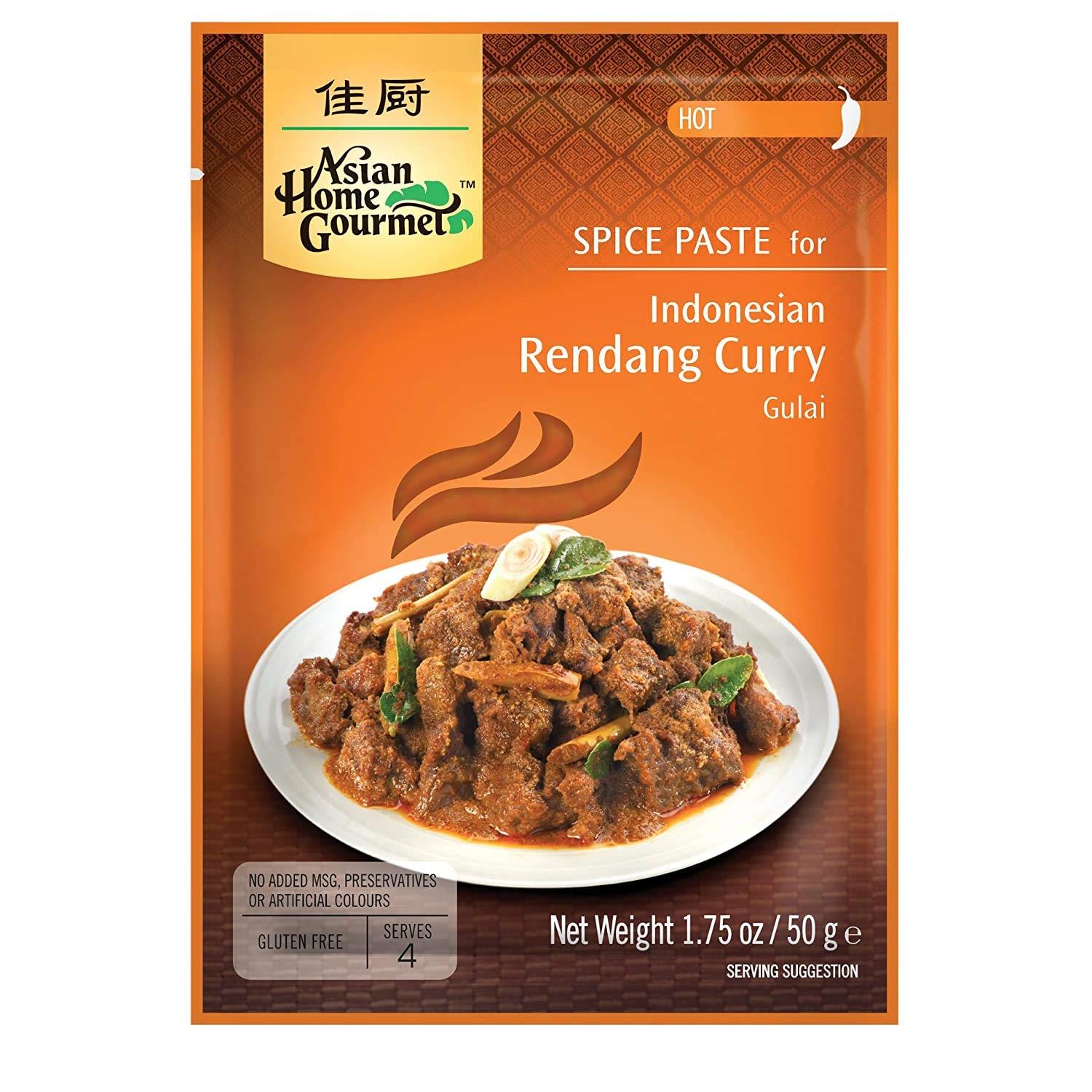 Asian Home Gourmet Spice Paste for: Indonesian Rendang Curry (Gulai) (1 x 1.75 OZ)