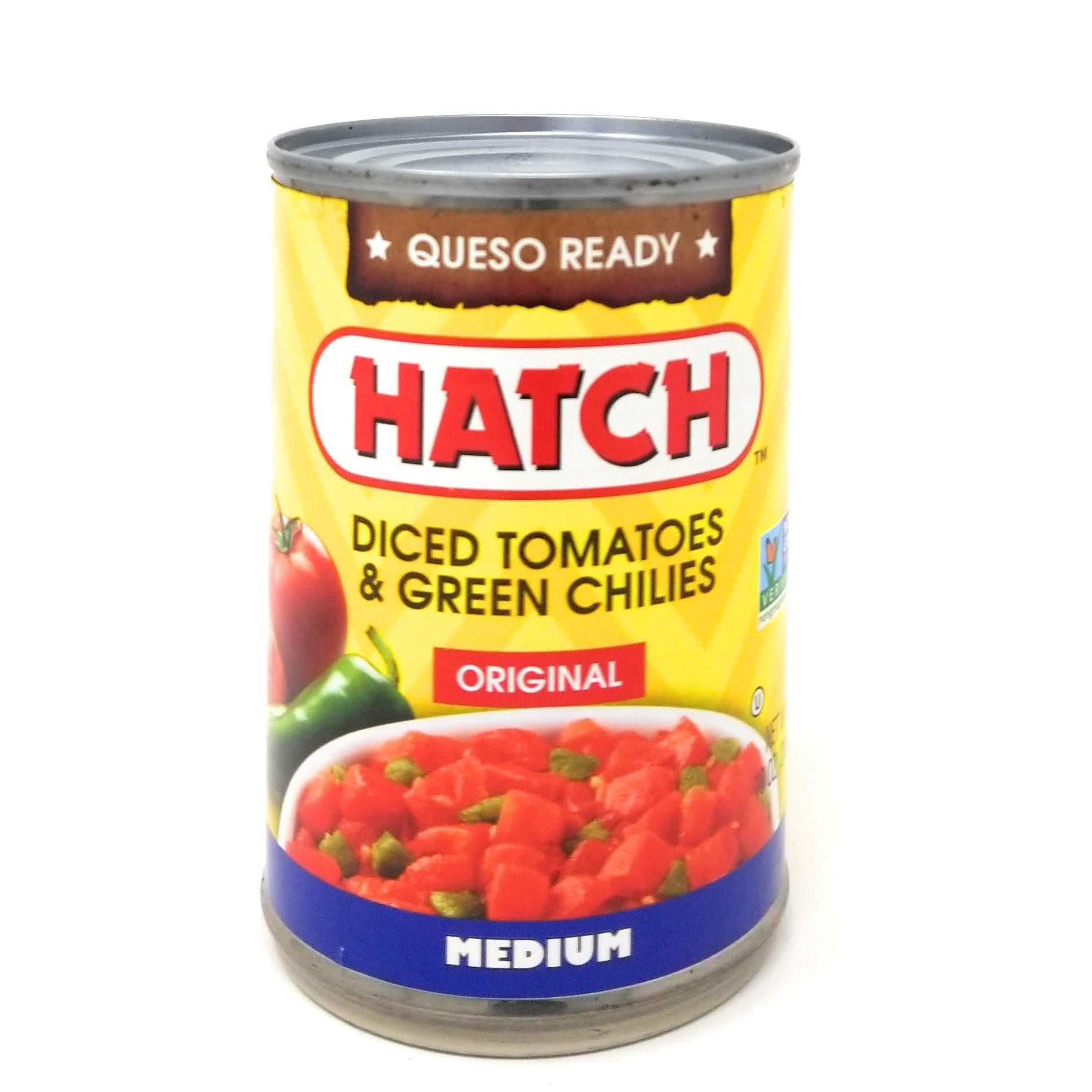 Hatch Chili Company Diced Tomatoes & Green Chilies Original Medium Heat 10oz (QTY 4)